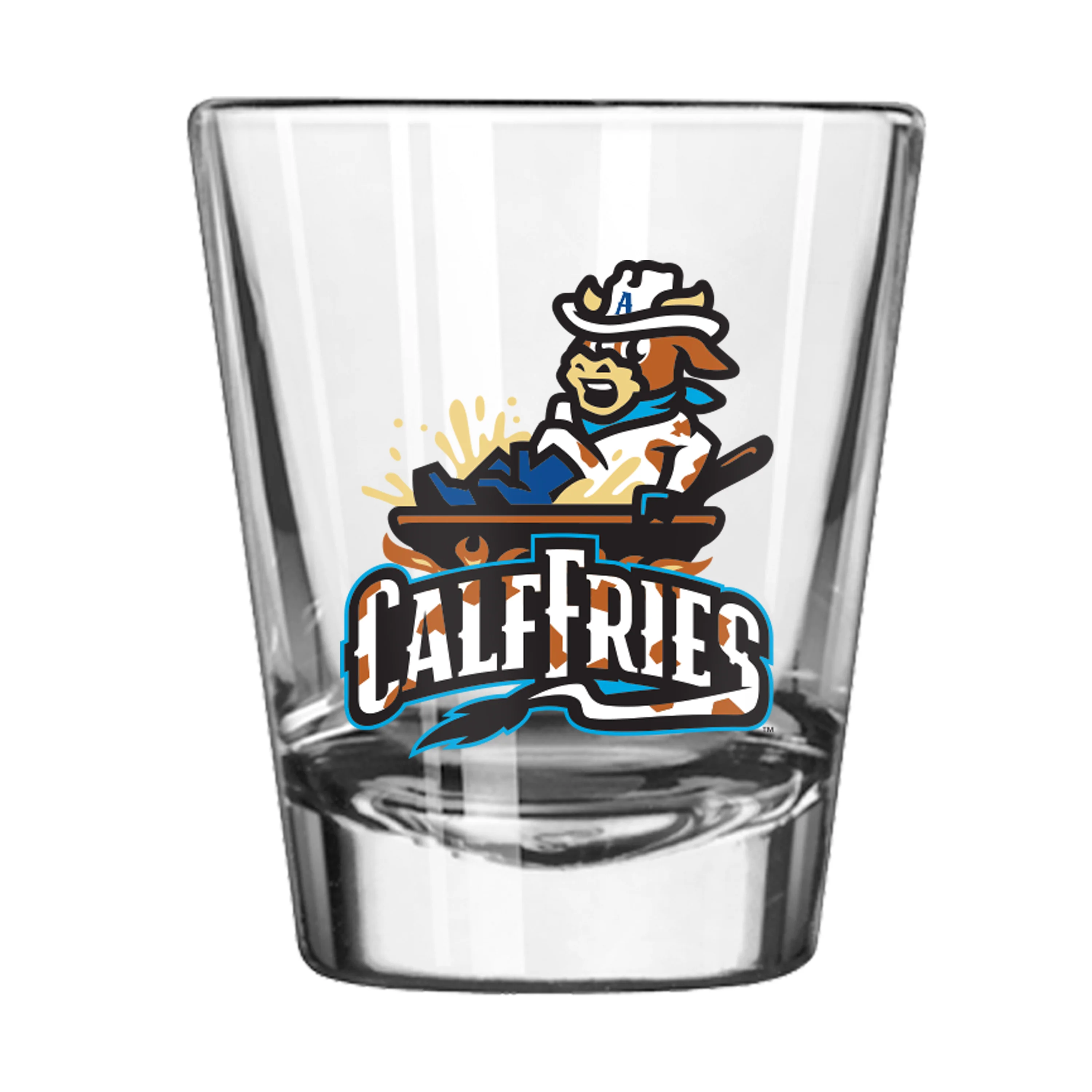Amarillo Sod Poodle Calf Fries 2oz Shot Glass - Image 2