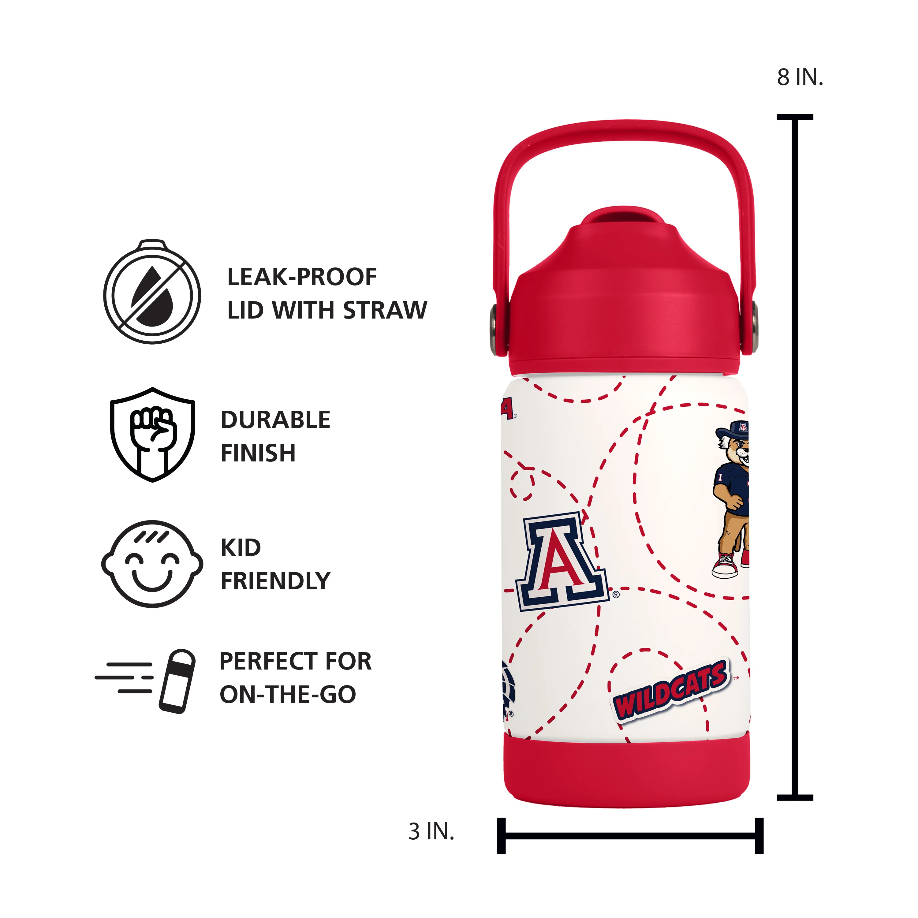Arizona 12oz Mascot SS Kids Bottle - Image 6