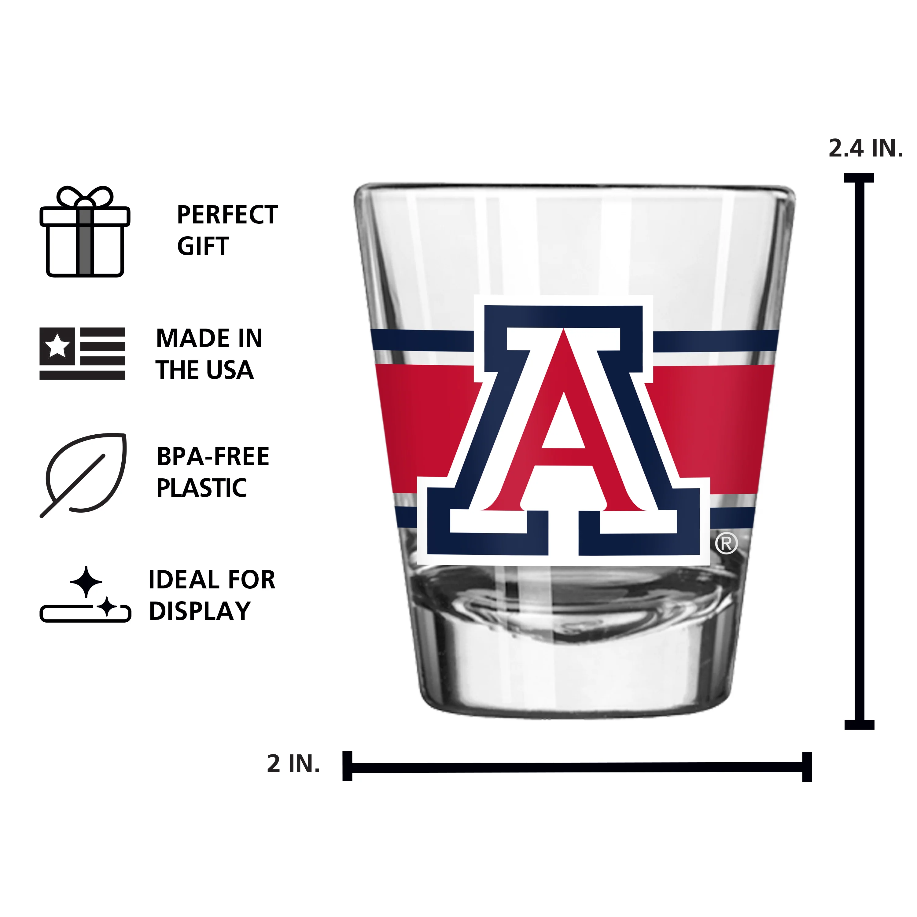 Arizona 2oz Stripe Shot Glass - Image 4