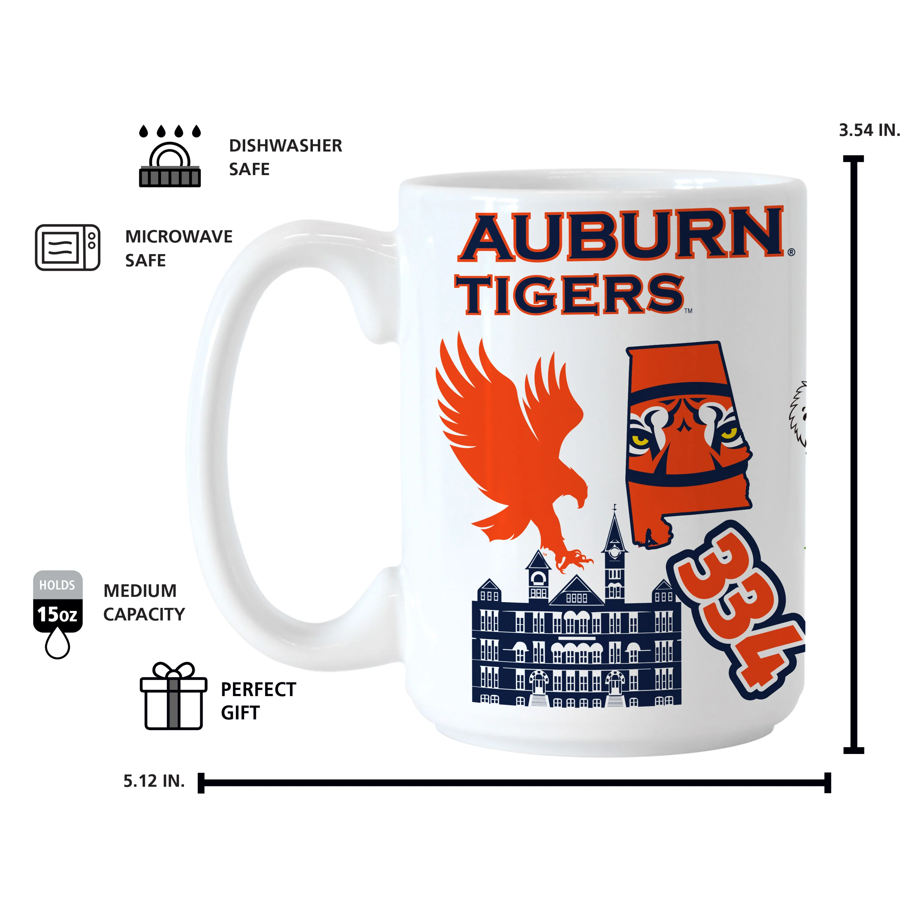 Auburn 15oz Native Sublimated Mug - Image 4