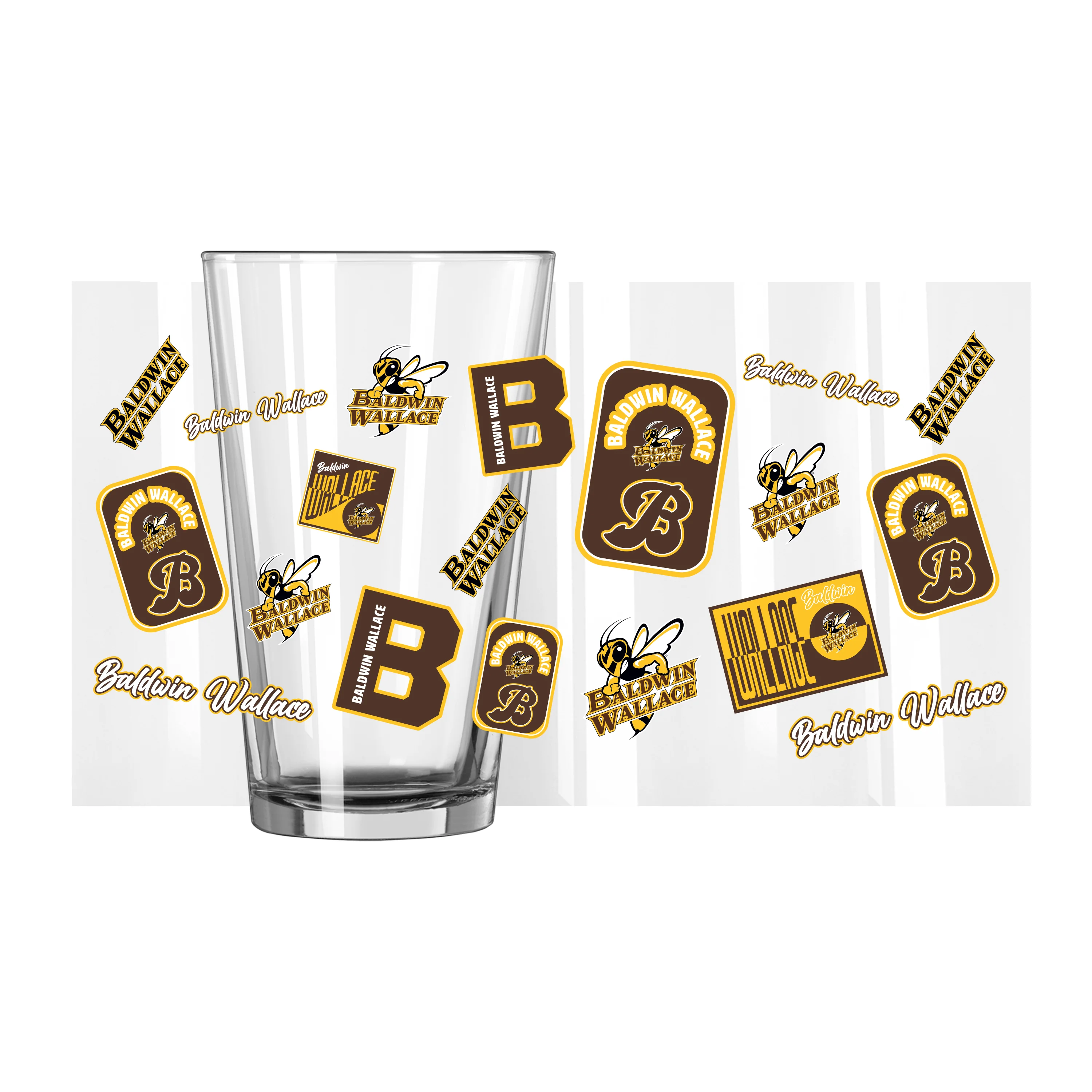 Baldwin-Wallace College 16oz Dreamweave Pint Glass - Image 3