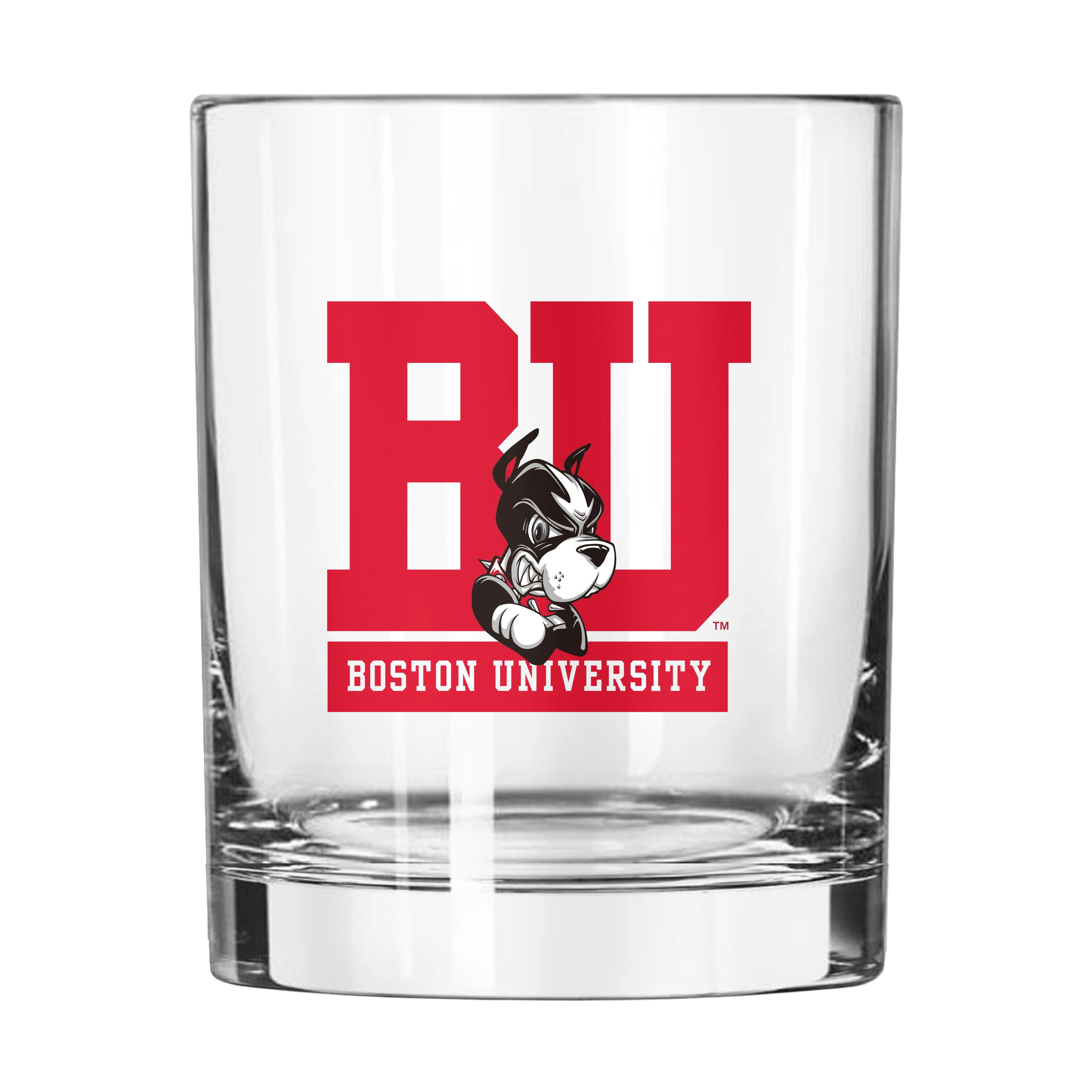 Boston University 14oz Gameday Rocks Glass