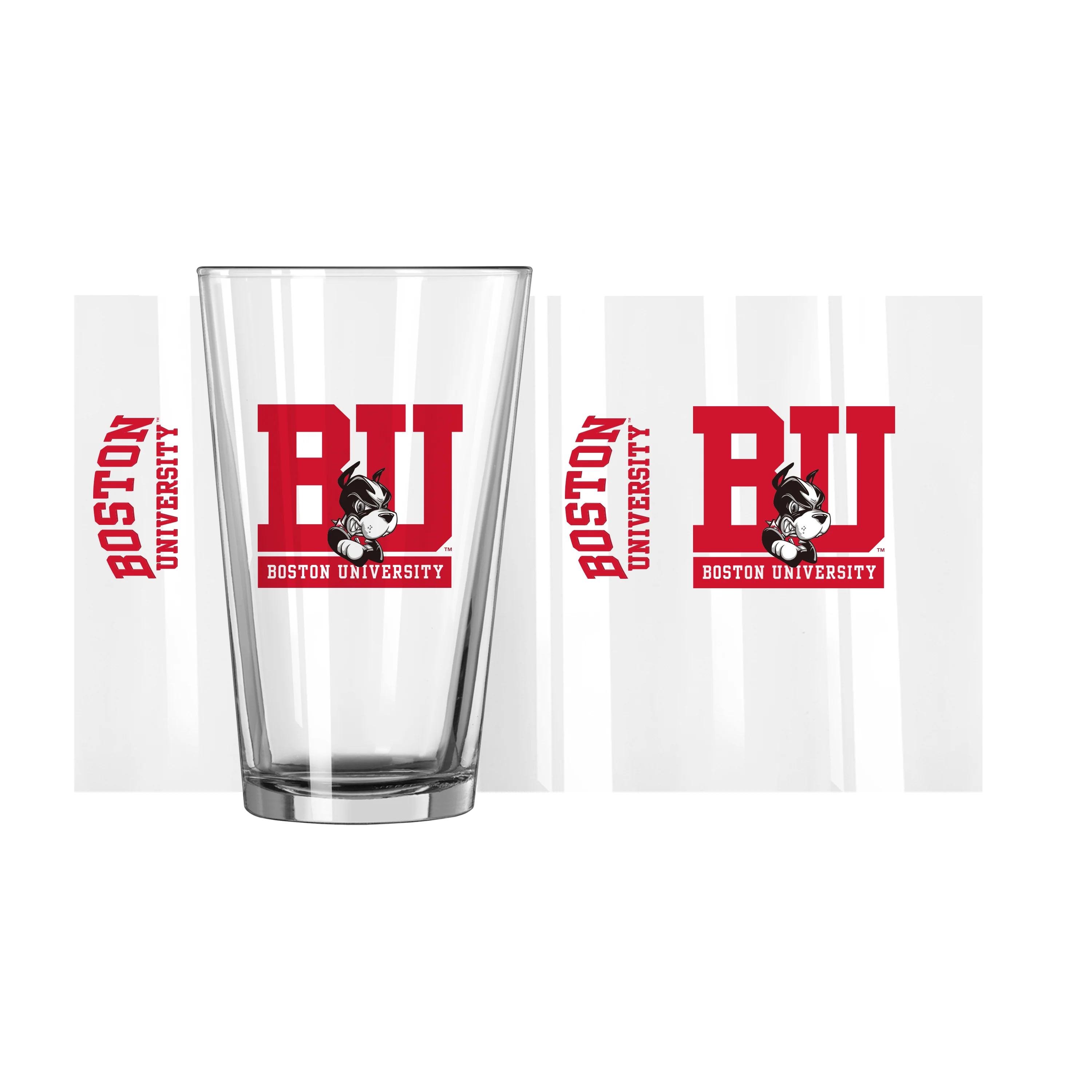 Boston University 16oz Gameday Pint Glass - Image 2