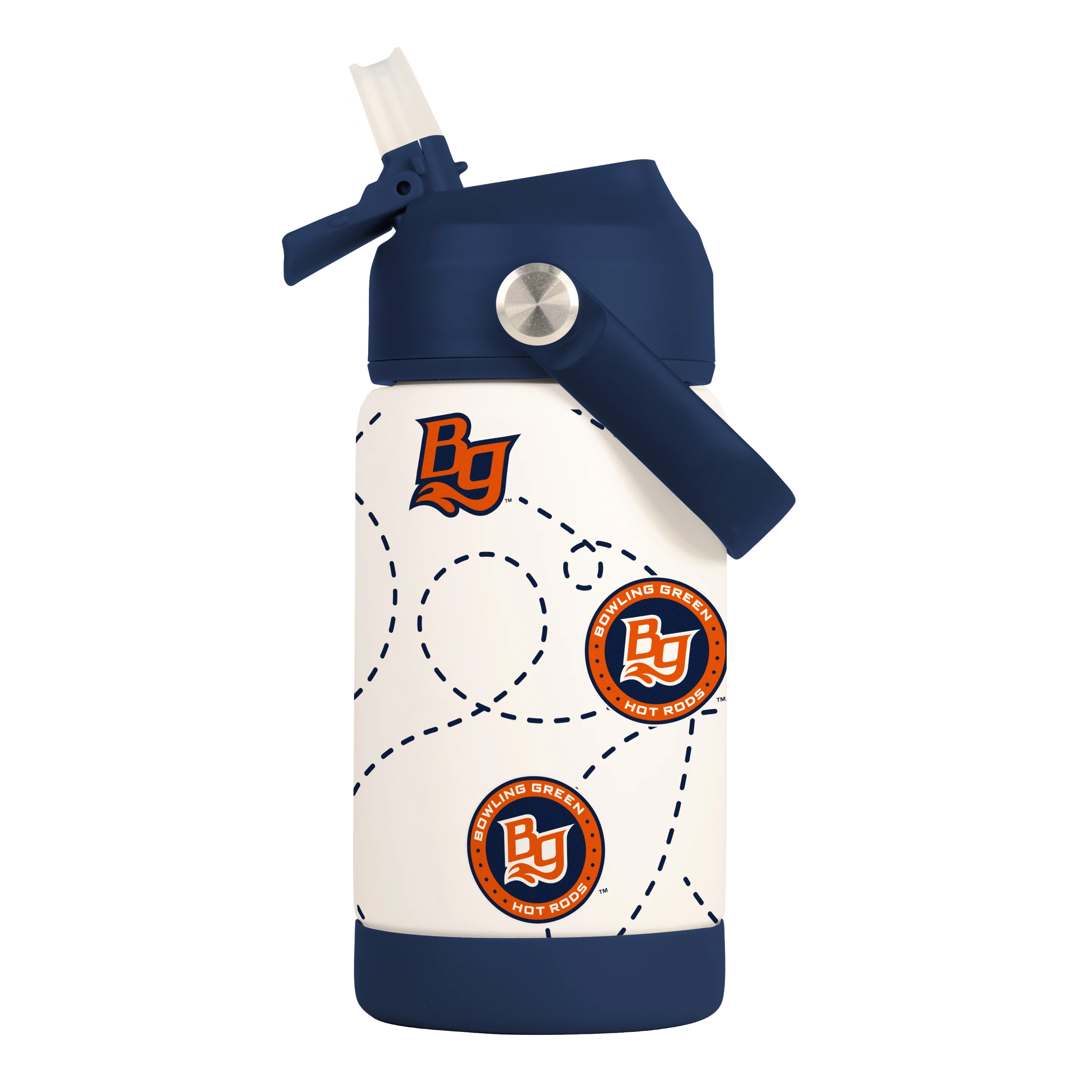 Bowling Green Hot Rods 12oz Mascot SS Kids Bottle - Image 2