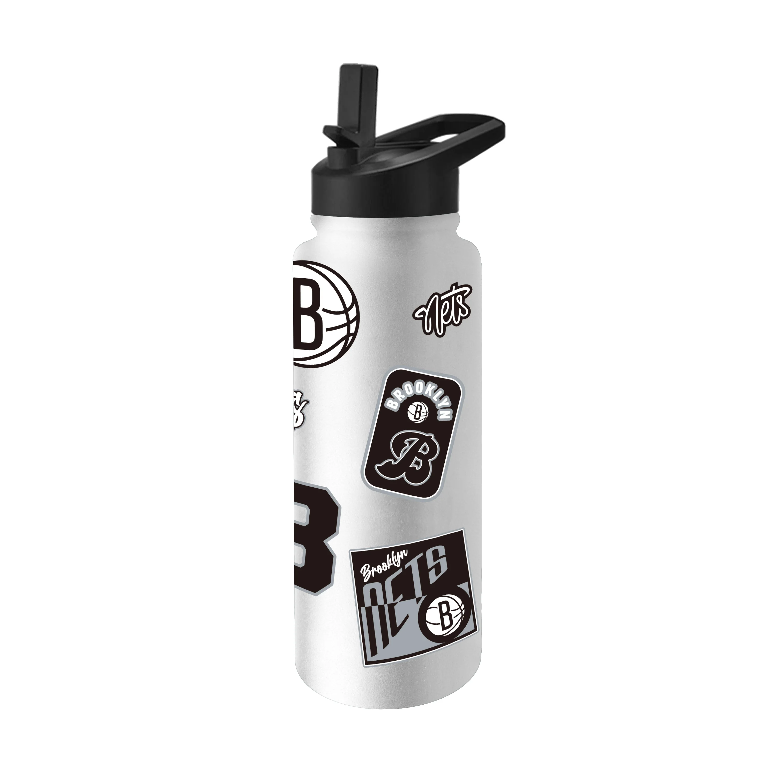 Brooklyn Nets 34oz White Dreamweave Quencher Bottle - Image 2