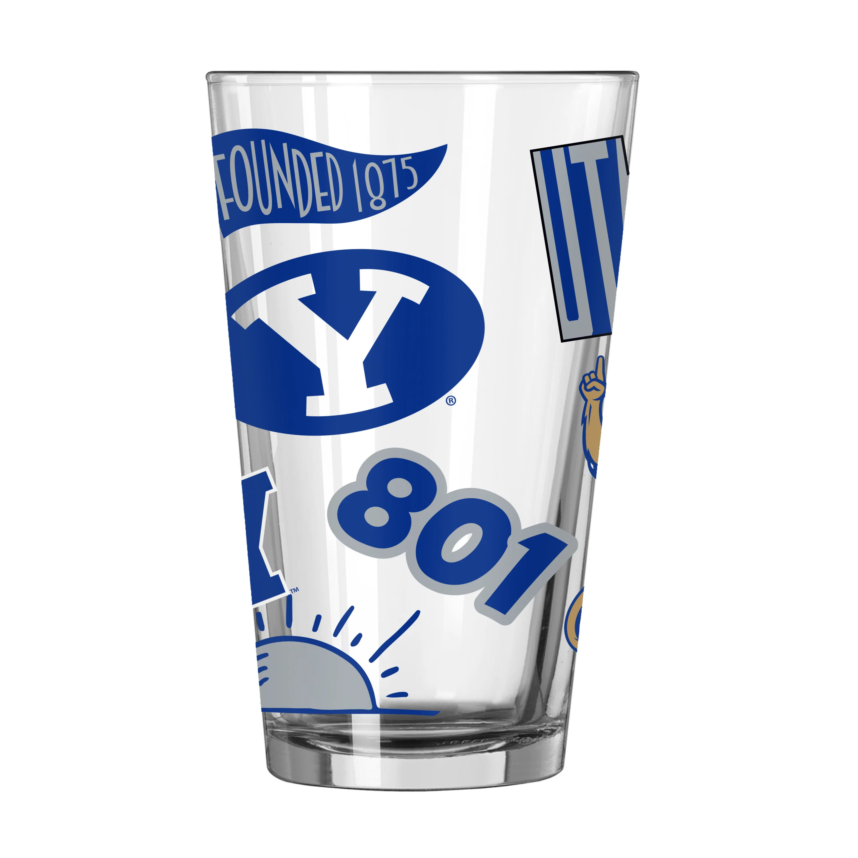 BYU 16oz Native Pint Glass - Image 2