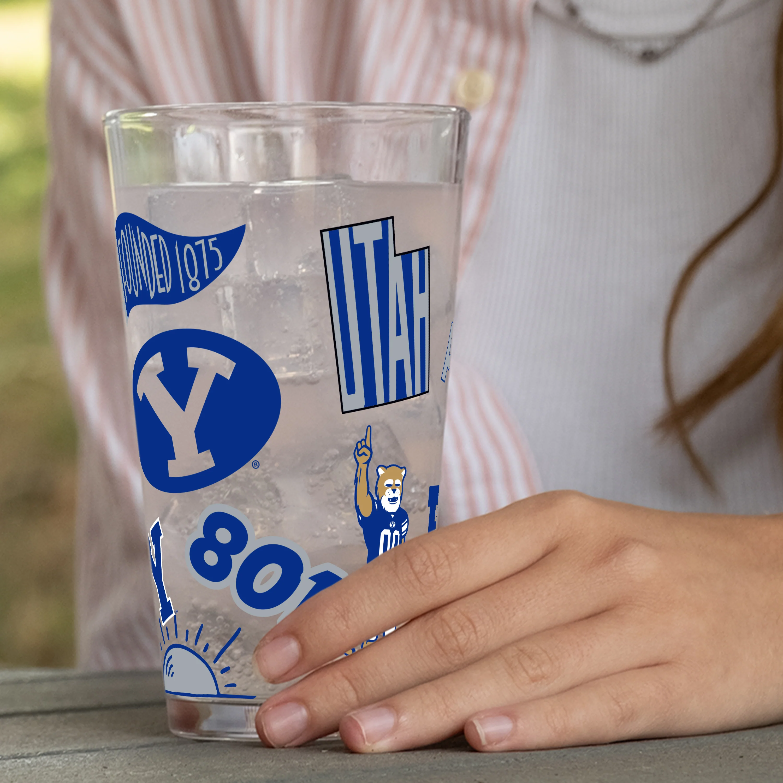 BYU 16oz Native Pint Glass - Image 4