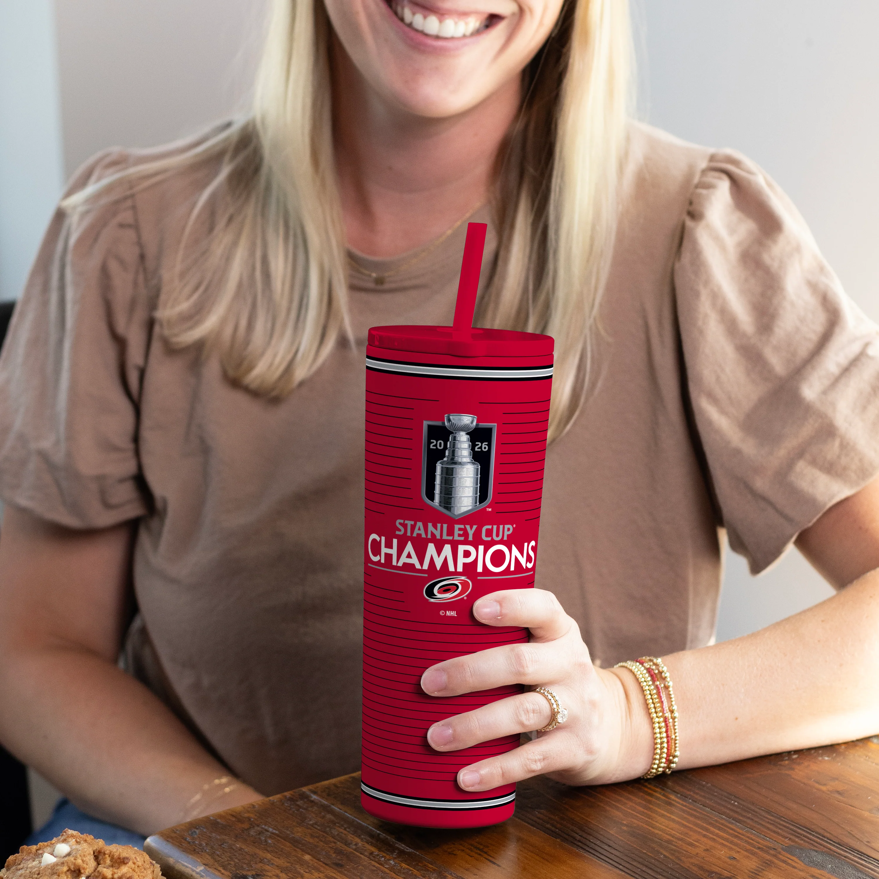 Carolina Hurricanes 2026 Stanley Cup Champions 30oz Straw Tumbler - Image 4