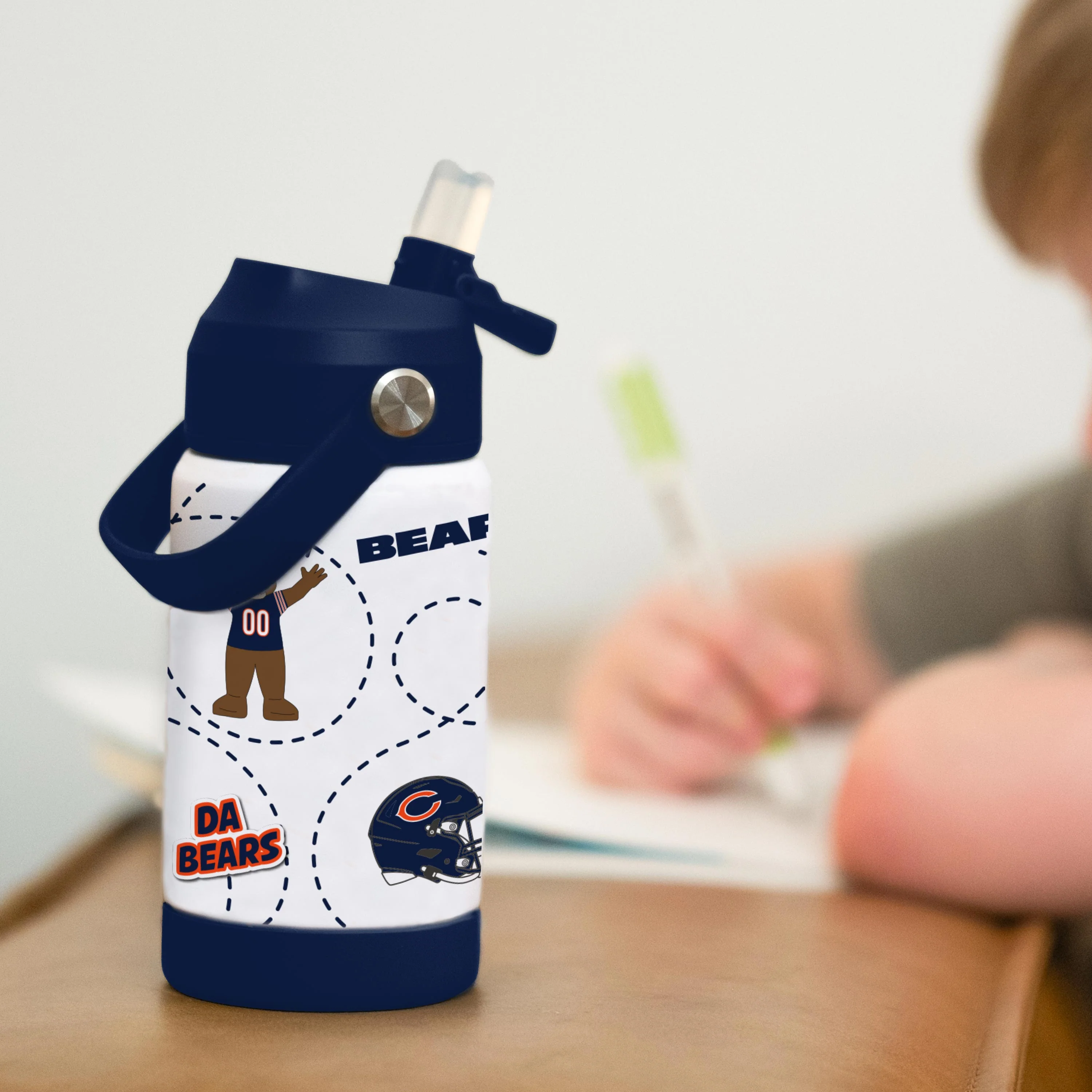 Chicago Bears 12oz Mascot SS Kids Bottle - Image 6