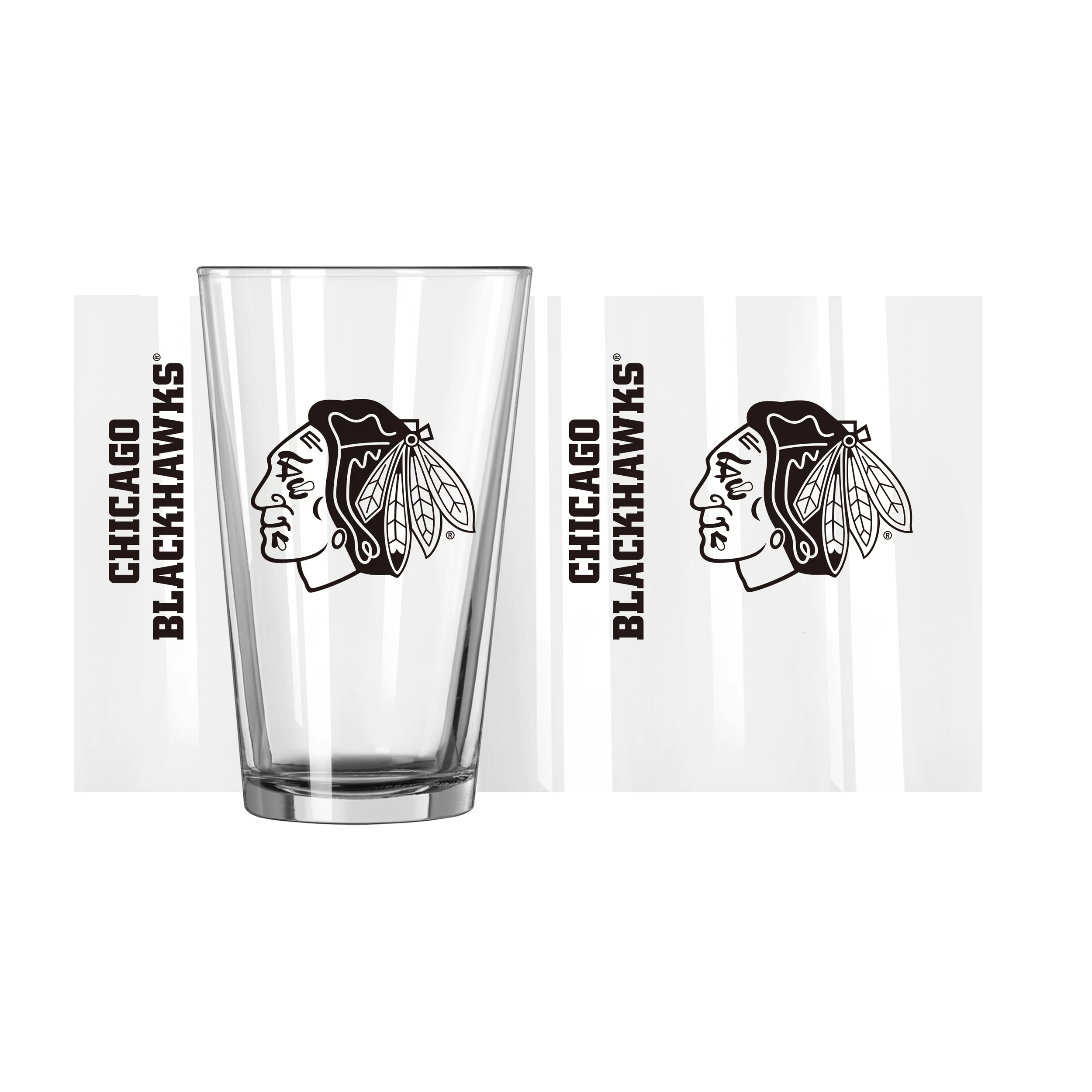 Chicago Blackhawks 16oz Gameday Pint Glass - Image 2