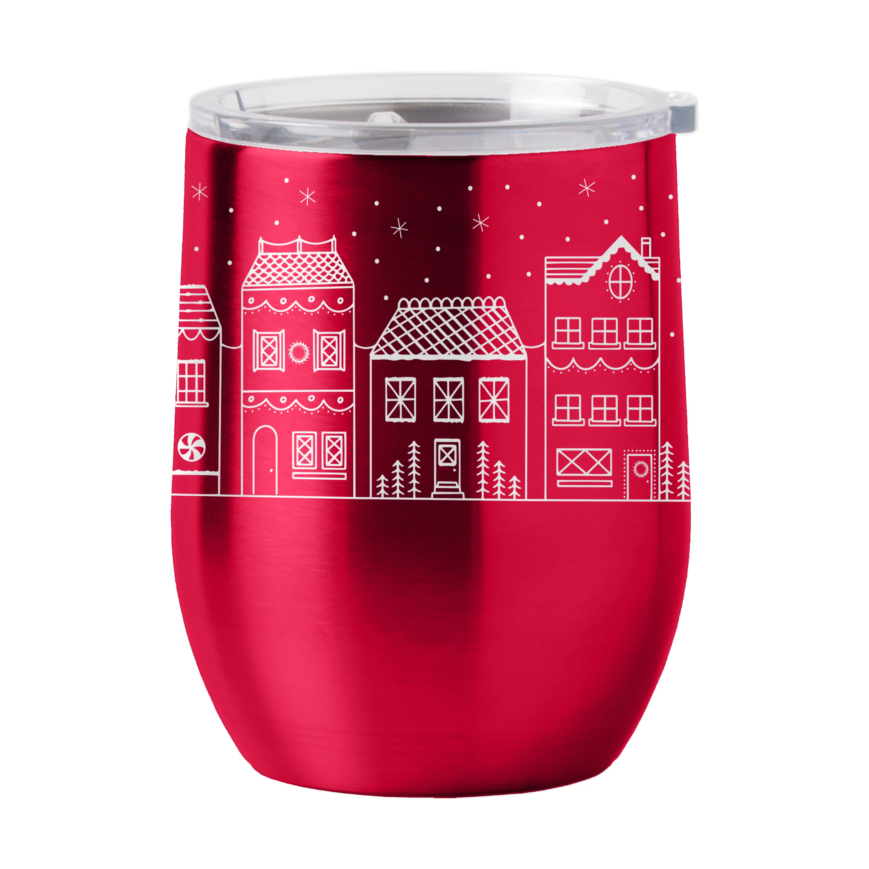 Christmas Village 16oz Stainless Curved Beverage - Image 2