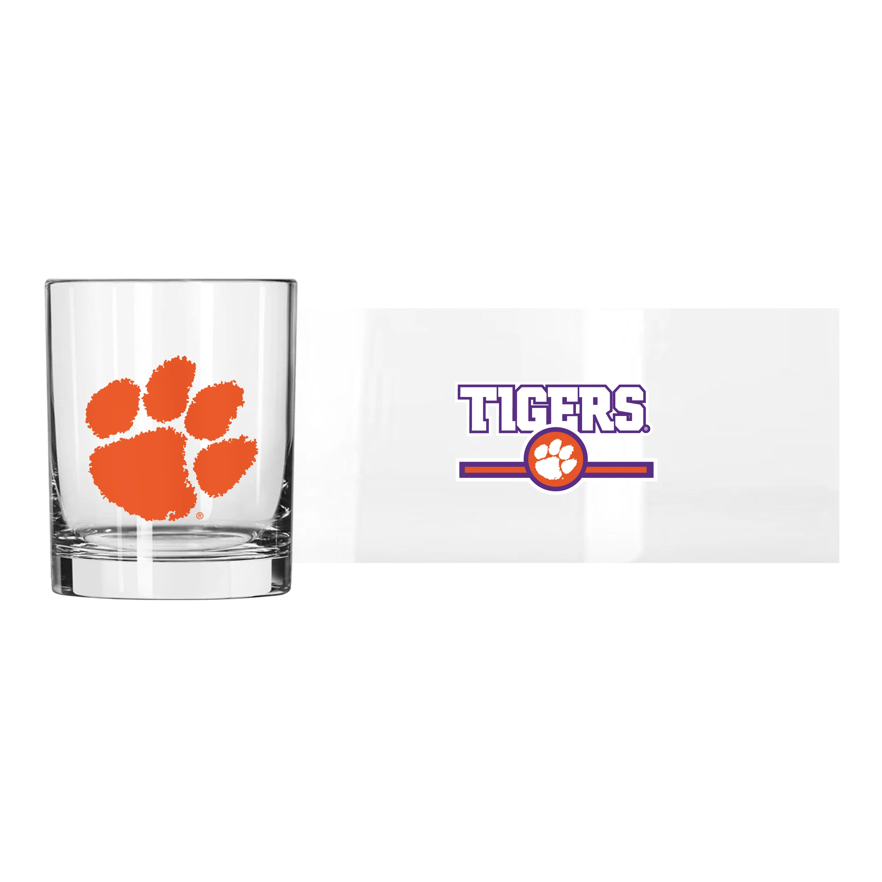 Clemson 14oz Letterman Rocks Glass - Image 3