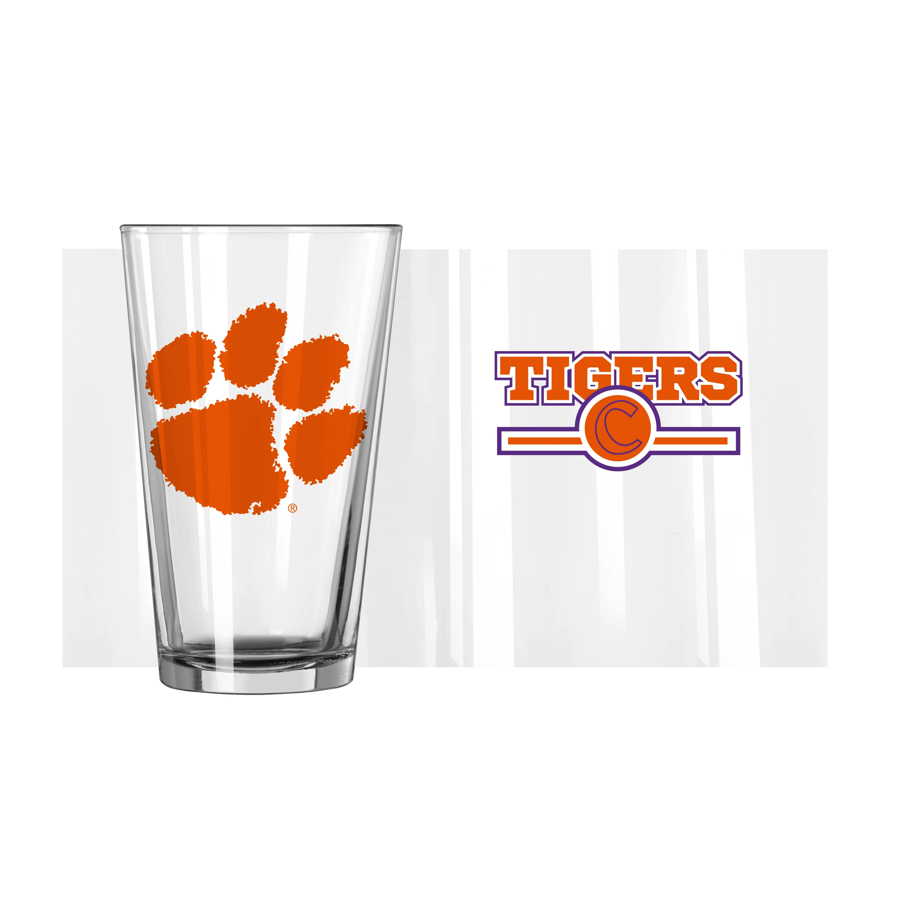 Clemson 16oz Letterman Pint Glass - Image 2