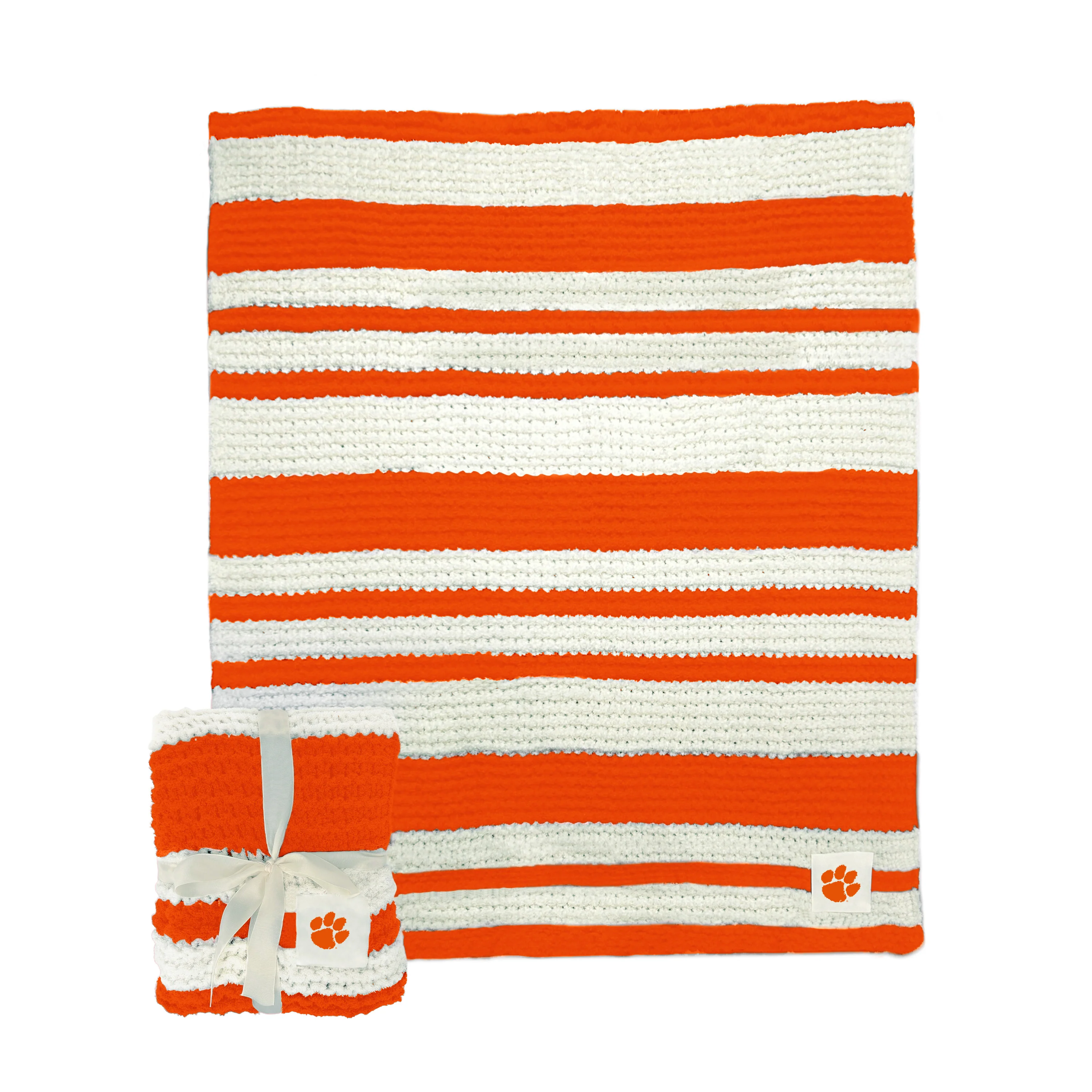 Clemson Cable Knit Throw 50x60
