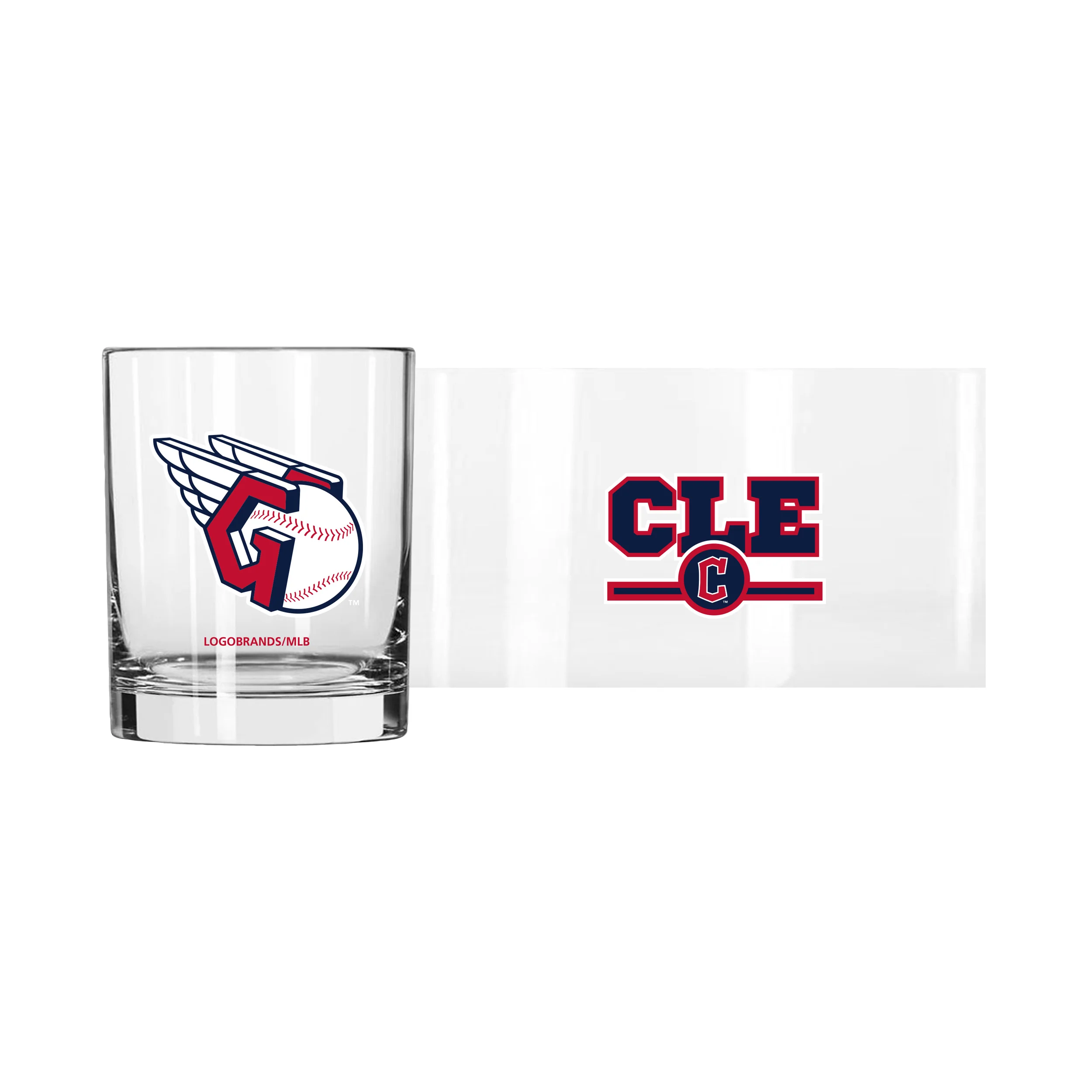 Cleveland Guardians 14oz Letterman Rocks Glass - Image 2