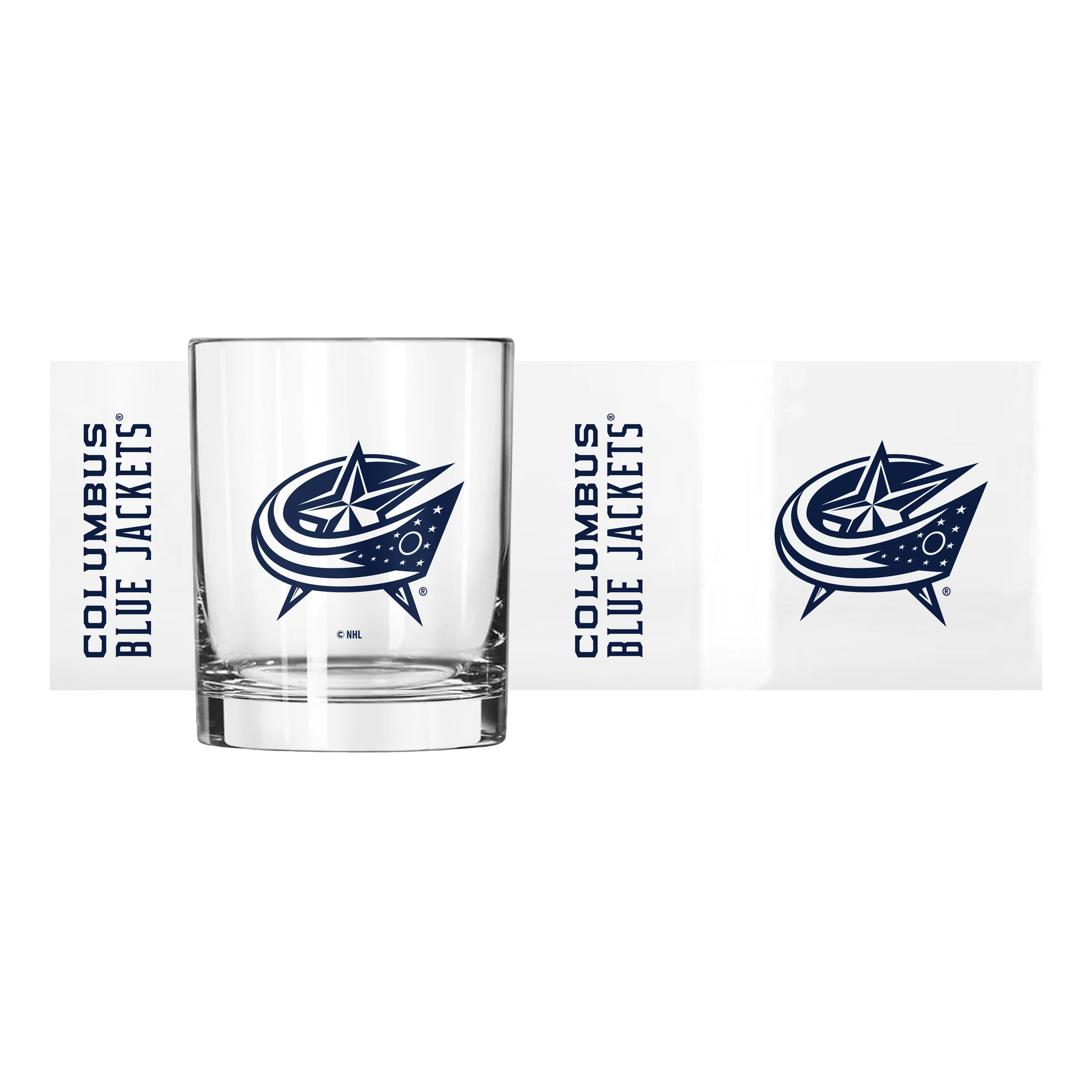 Columbus Blue Jackets 14oz Gameday Rocks Glass - Image 2