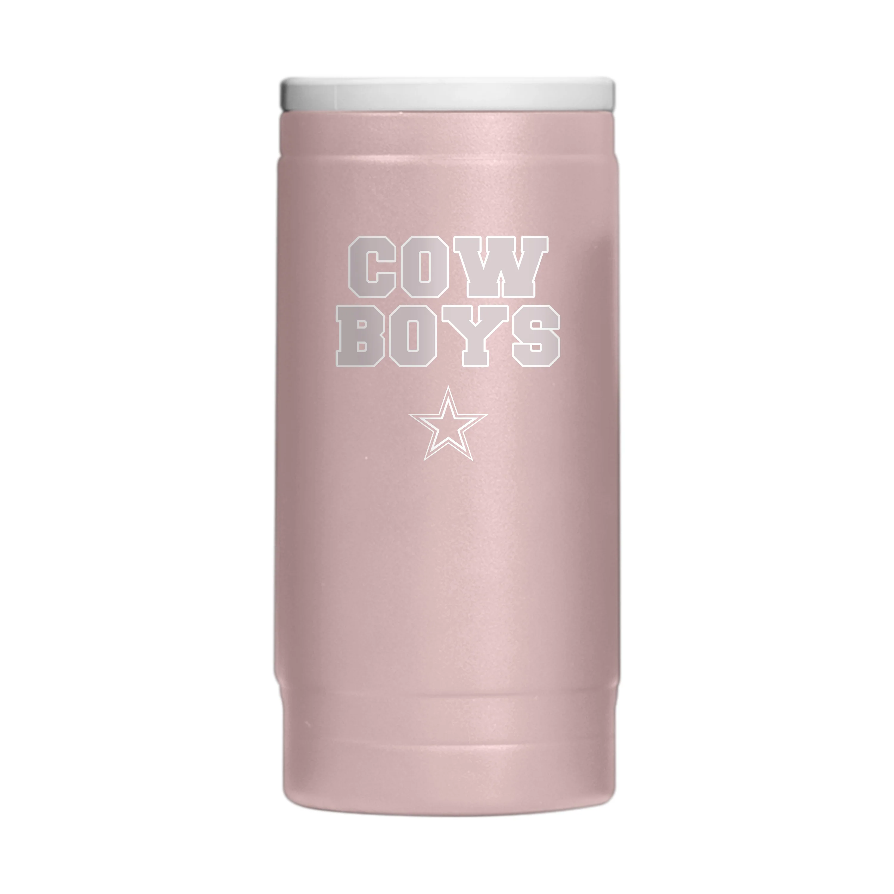 Dallas Cowboys  Stencil Powder Coat Slim Can Coolie
