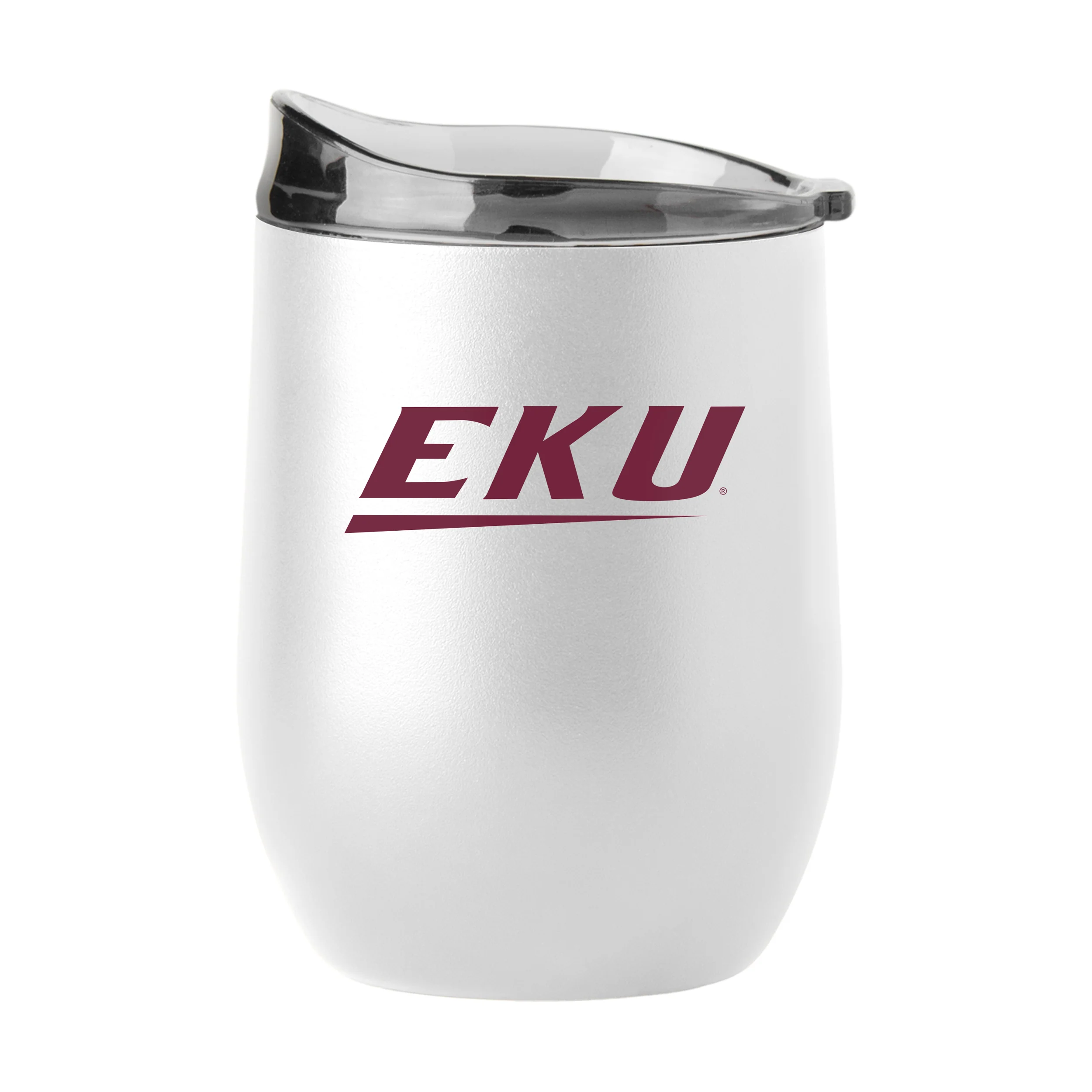 Eastern Kentucky 16oz Swagger White Powder Coat Curved Beverage