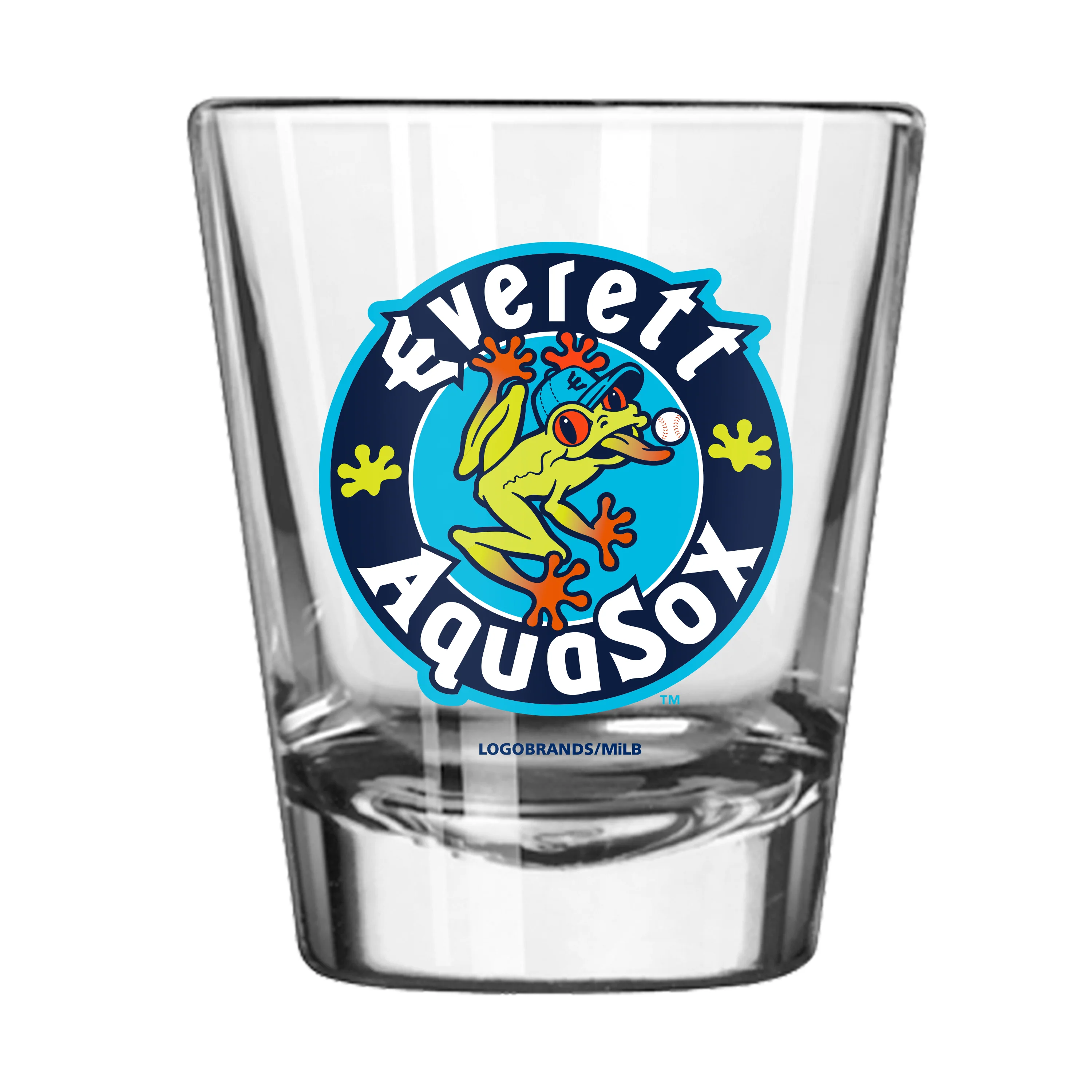 Everett AquaSox 2oz Logo Shot Glass