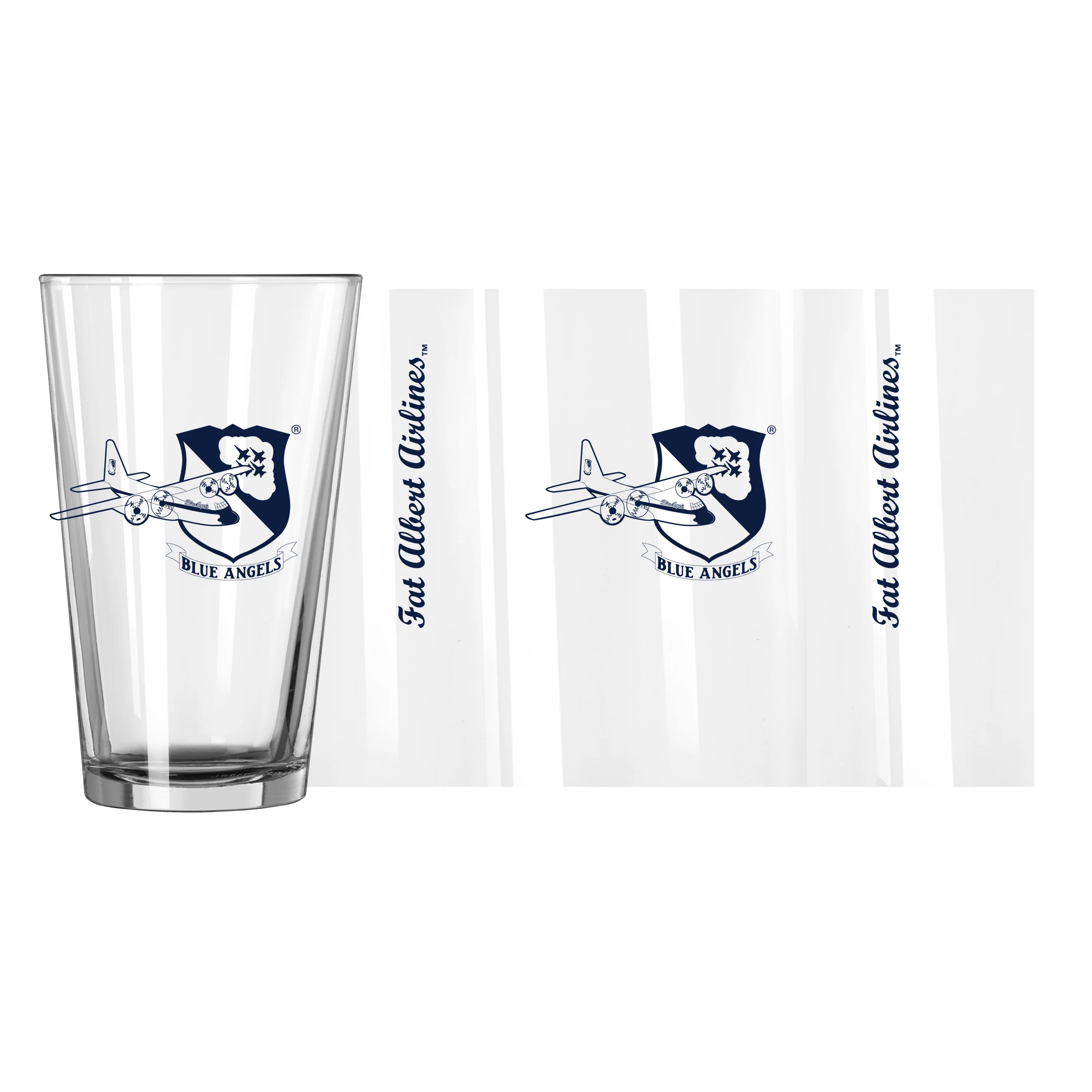 Fat Albert Airlines 16oz Gameday Pint Glass - Image 3