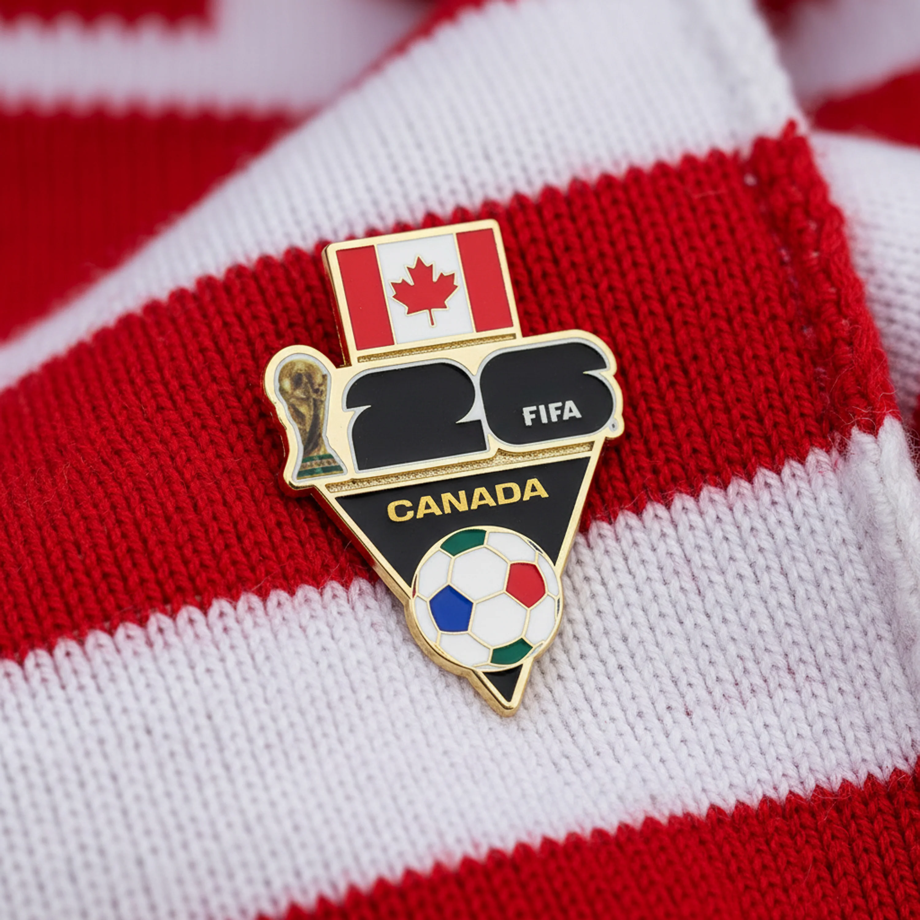 FIFA World Cup 2026 CAN Flag and Ball  Host Country Pin on backer card and hologram (FIFA) - Image 3