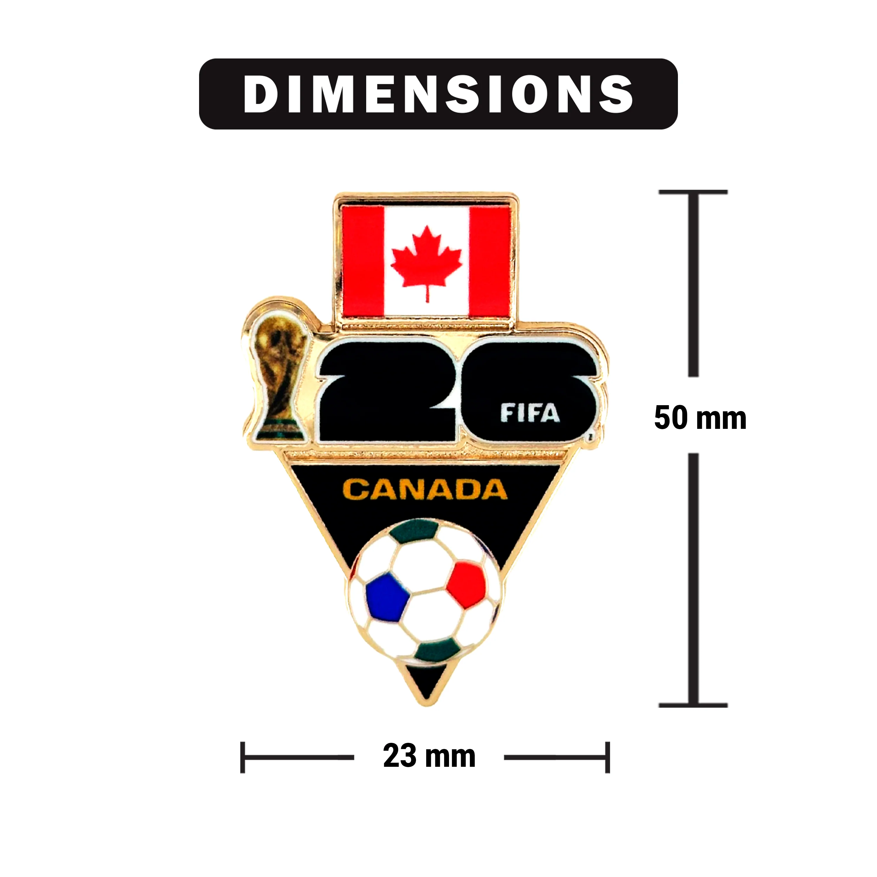 FIFA World Cup 2026 CAN Flag and Ball  Host Country Pin on backer card and hologram (FIFA) - Image 4