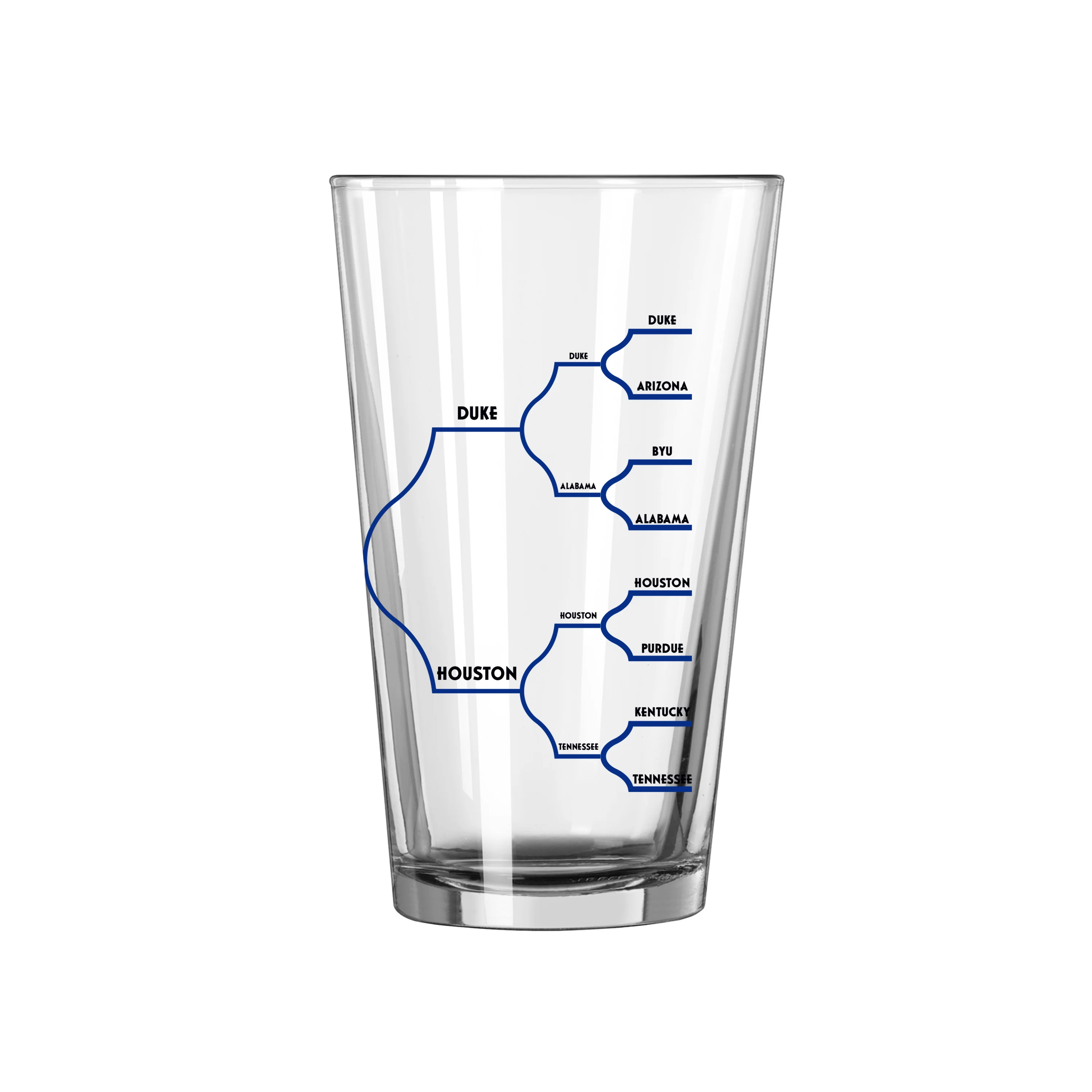 Florida 2025 Mens Basketball Champions 16oz Bracket Pint Glass - Image 2