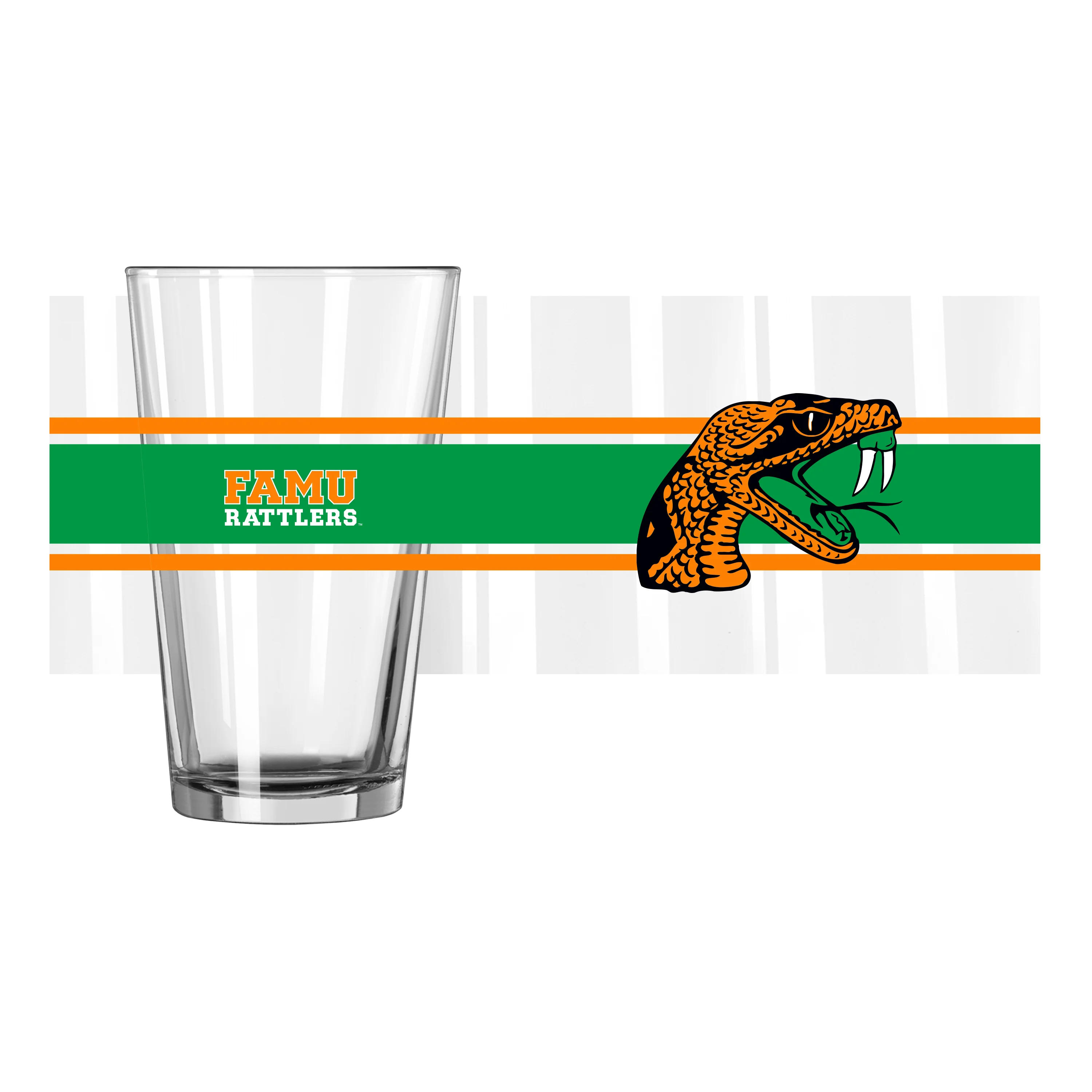 Florida A&M 16oz Stripe Pint Glass - Image 2