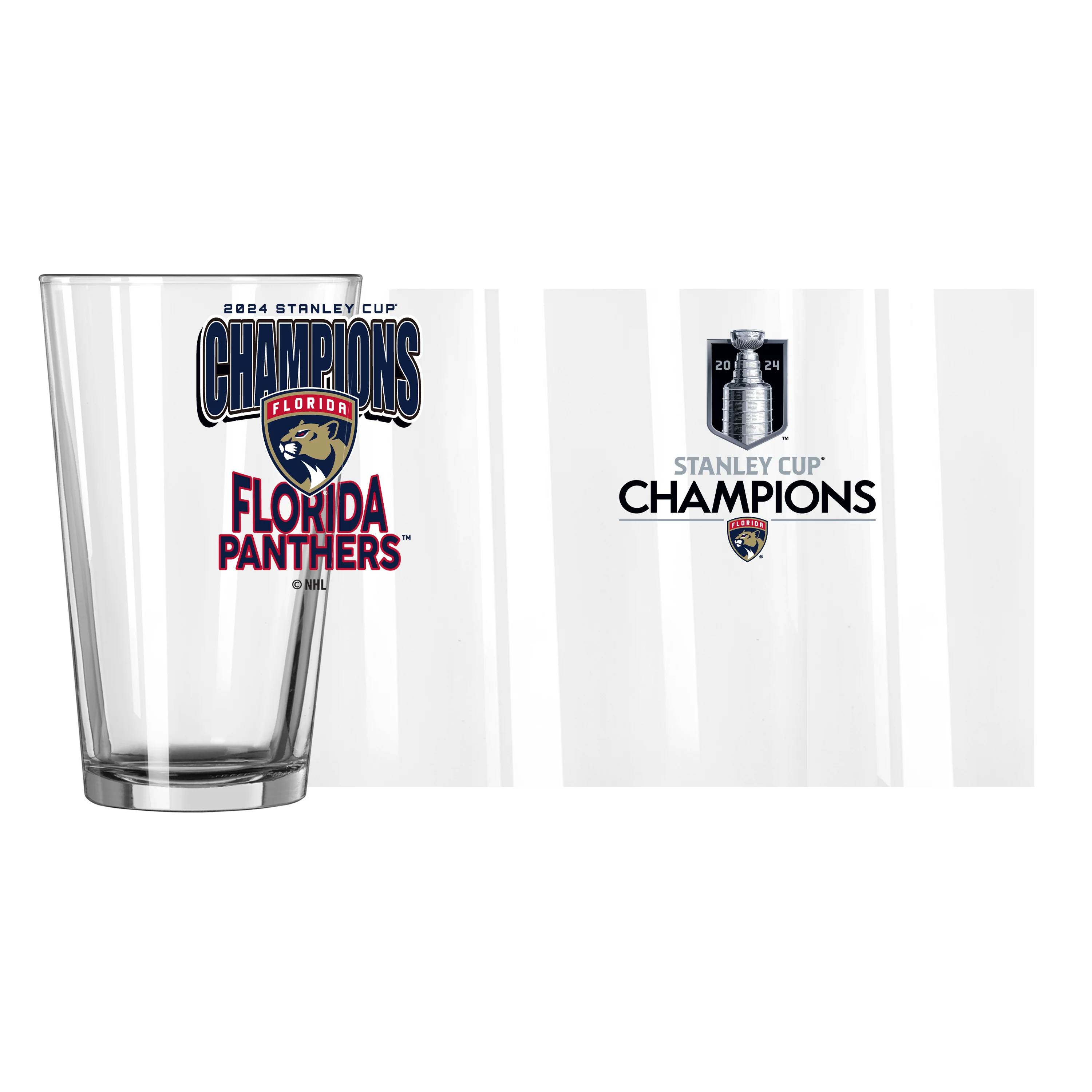 Florida Panthers 16oz 2024 NHL Champions Pint Glass - Image 3