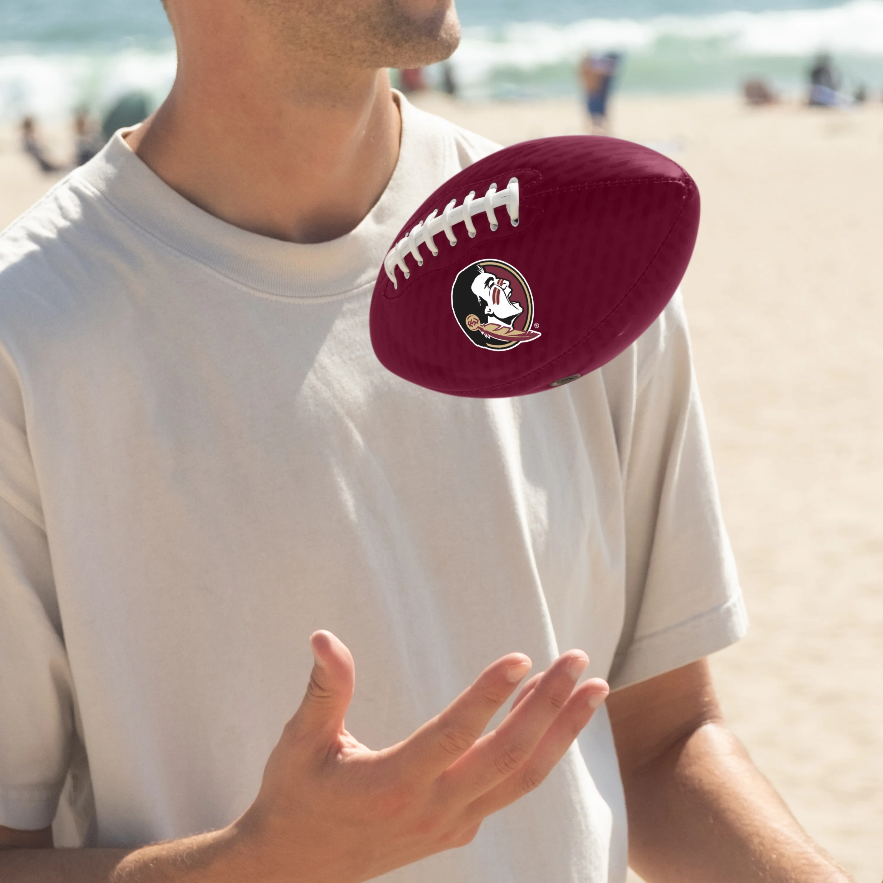 Florida State Carbon Fiber Mini Size Glossy Football - Image 2