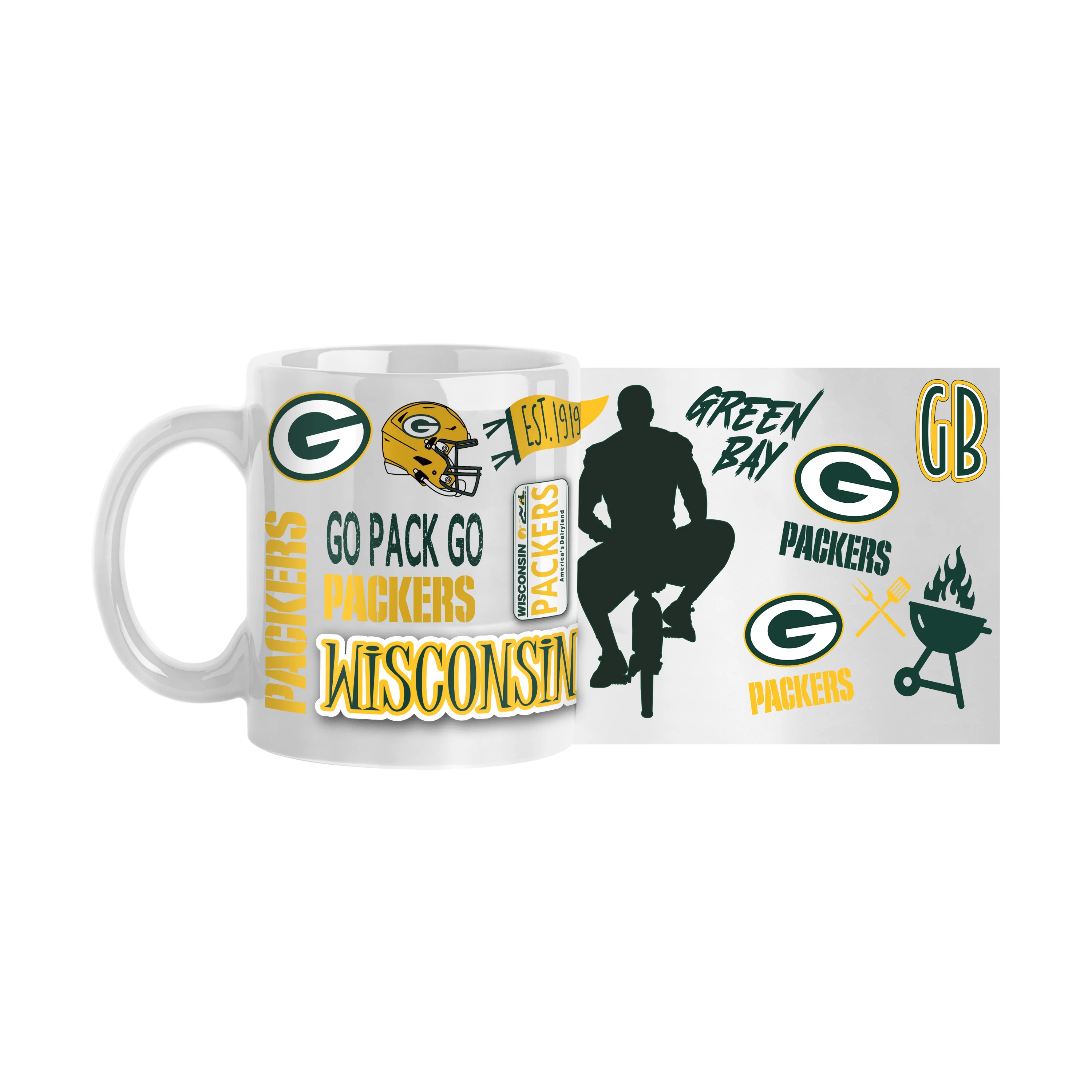 Green Bay Packers 11oz Native Sublimated Mug - Image 2