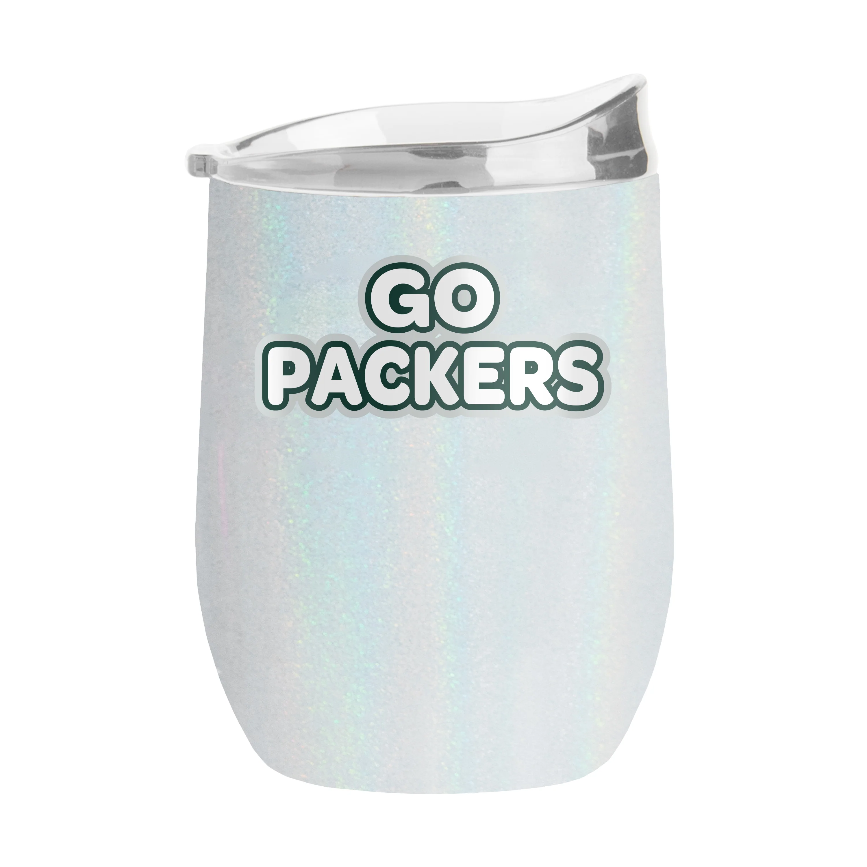 Green Bay Packers 16oz Bubble Iridescent Curved Tumbler - Image 2
