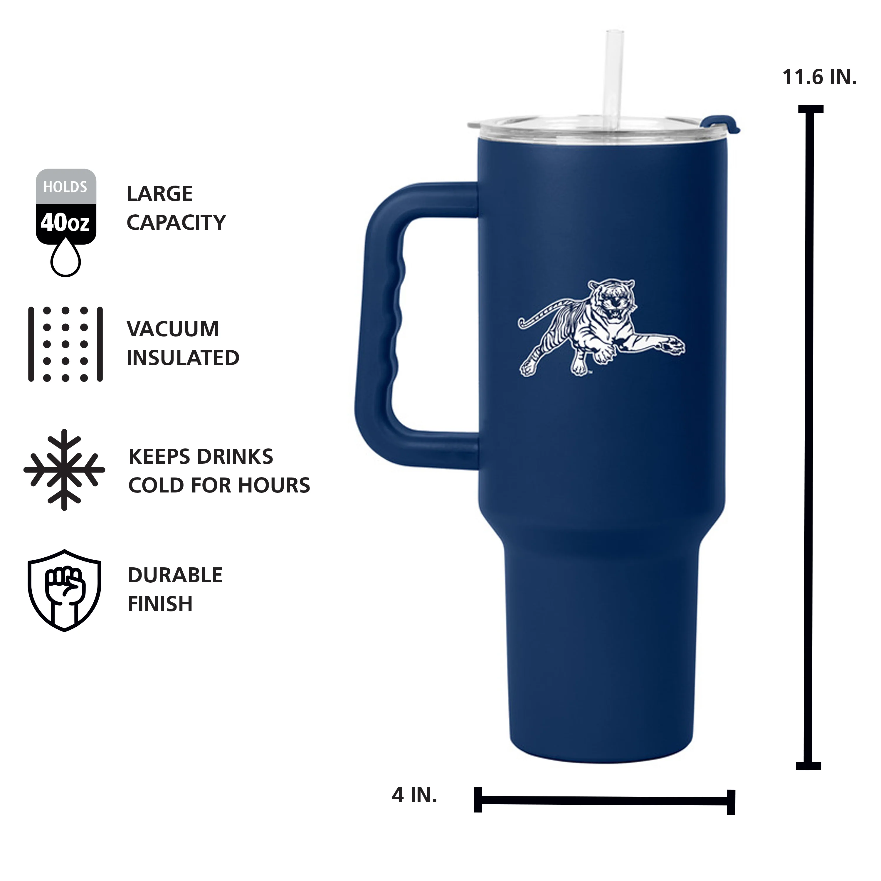 Jackson State 40oz Flipside Powder Coat Tumbler - Image 5