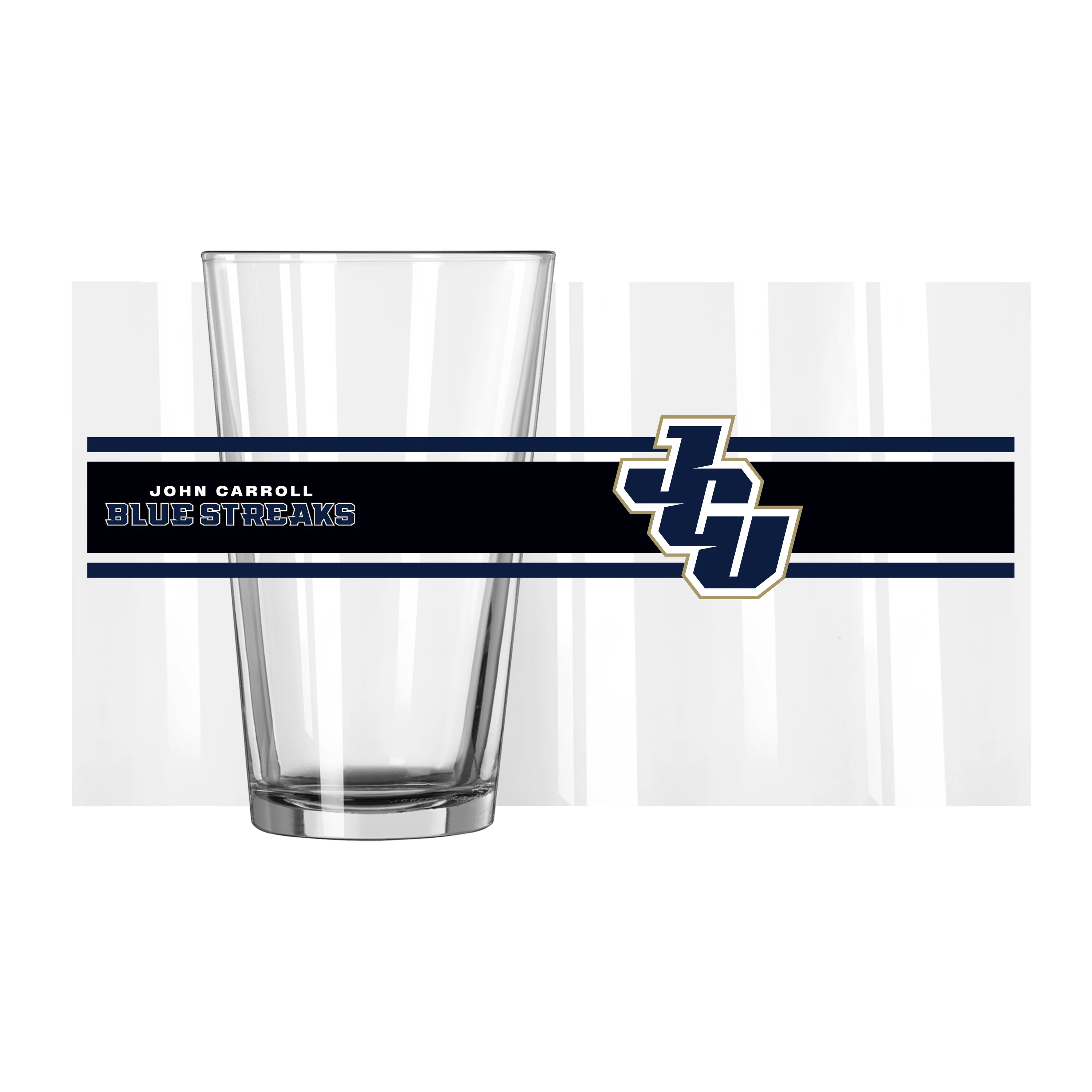 John Carrol Univ 16oz Stripe Pint Glass - Image 2