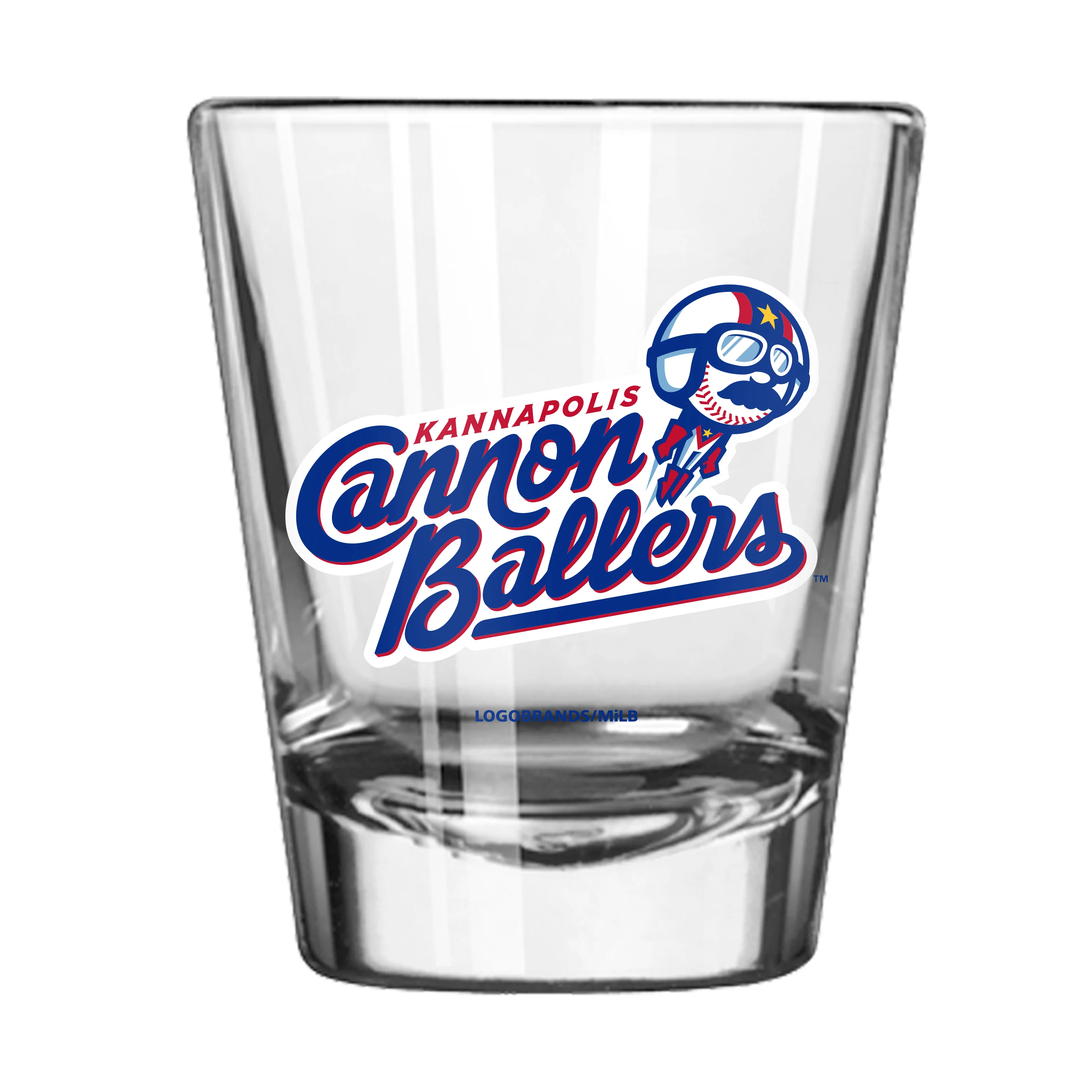 Kannapolis Cannon Ballers 2oz Logo Shot Glass