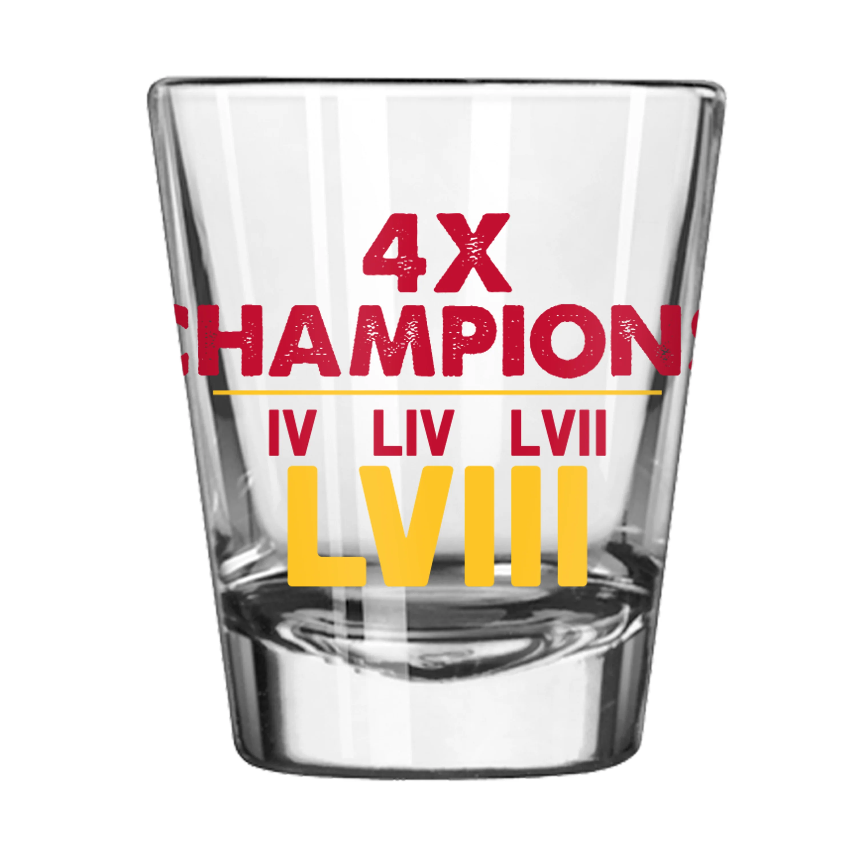 Kansas City Chiefs 2oz SB 58 Champions Repeat Shot Glass - Image 2