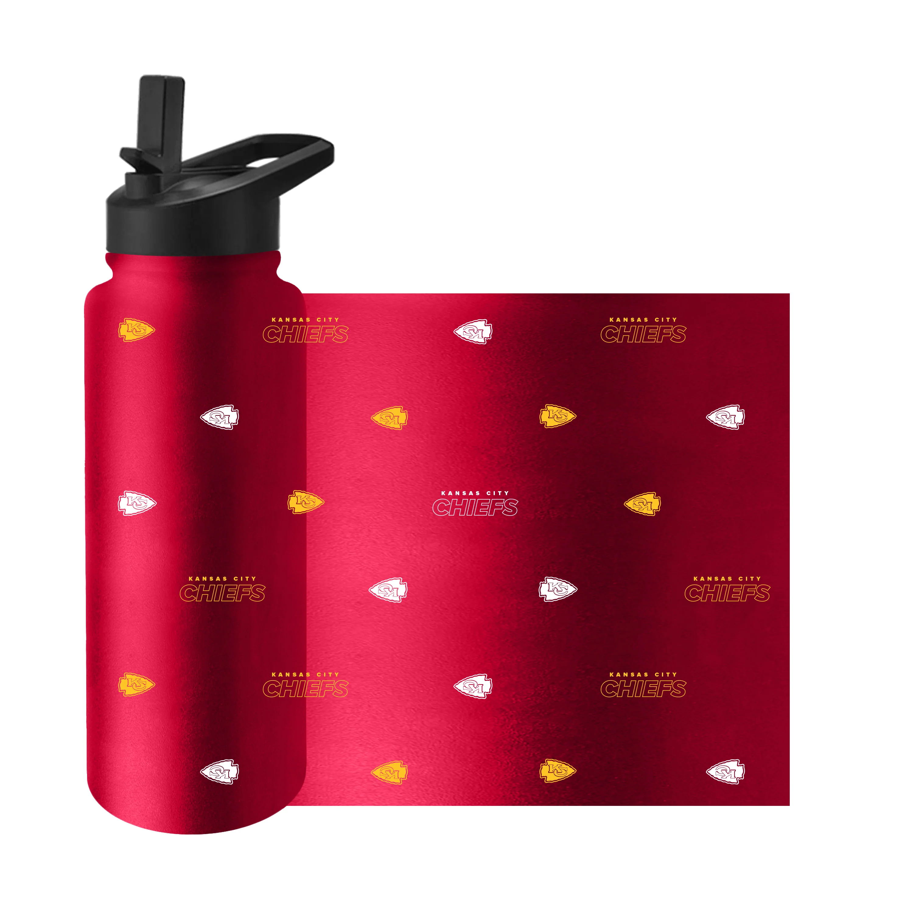 Kansas City Chiefs 34oz Step And Repeat Quencher Bottle - Image 3