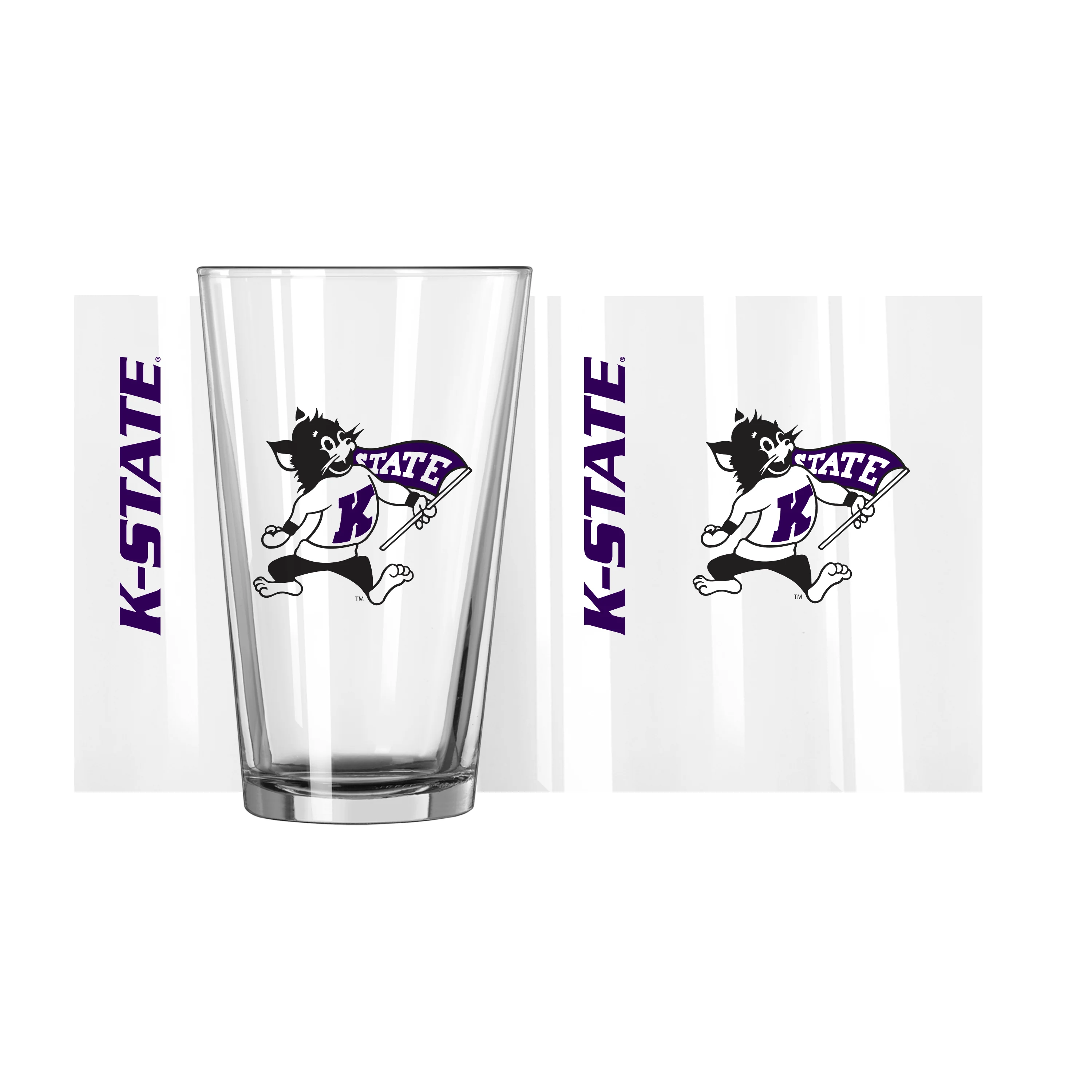 Kansas State Willie 16oz Gameday Pint Glass - Image 2