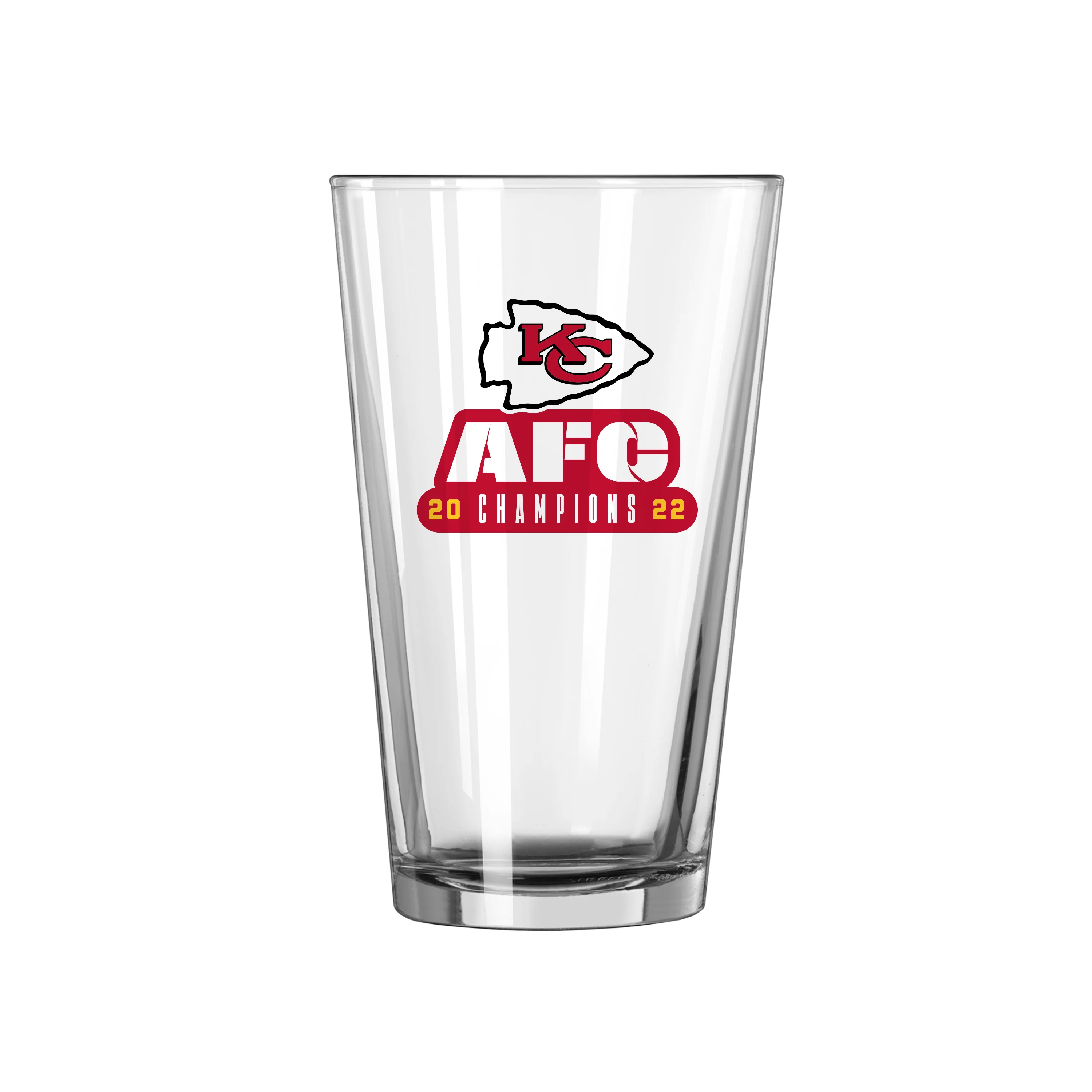 KC Chiefs 16oz Conference Champs Pint Glass - Image 2