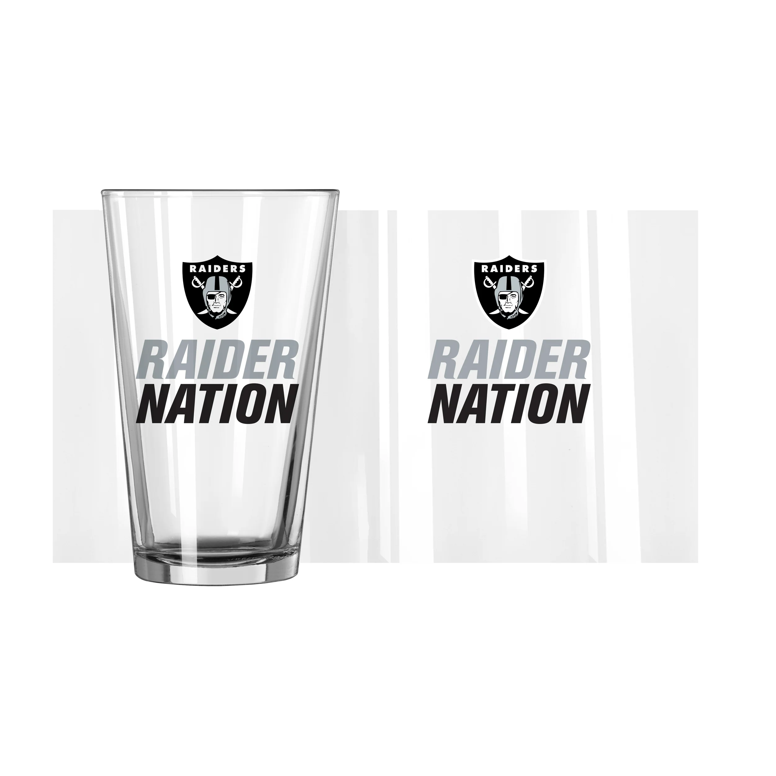 Las Vegas Raiders 16oz Slogan Pint Glass - Image 2