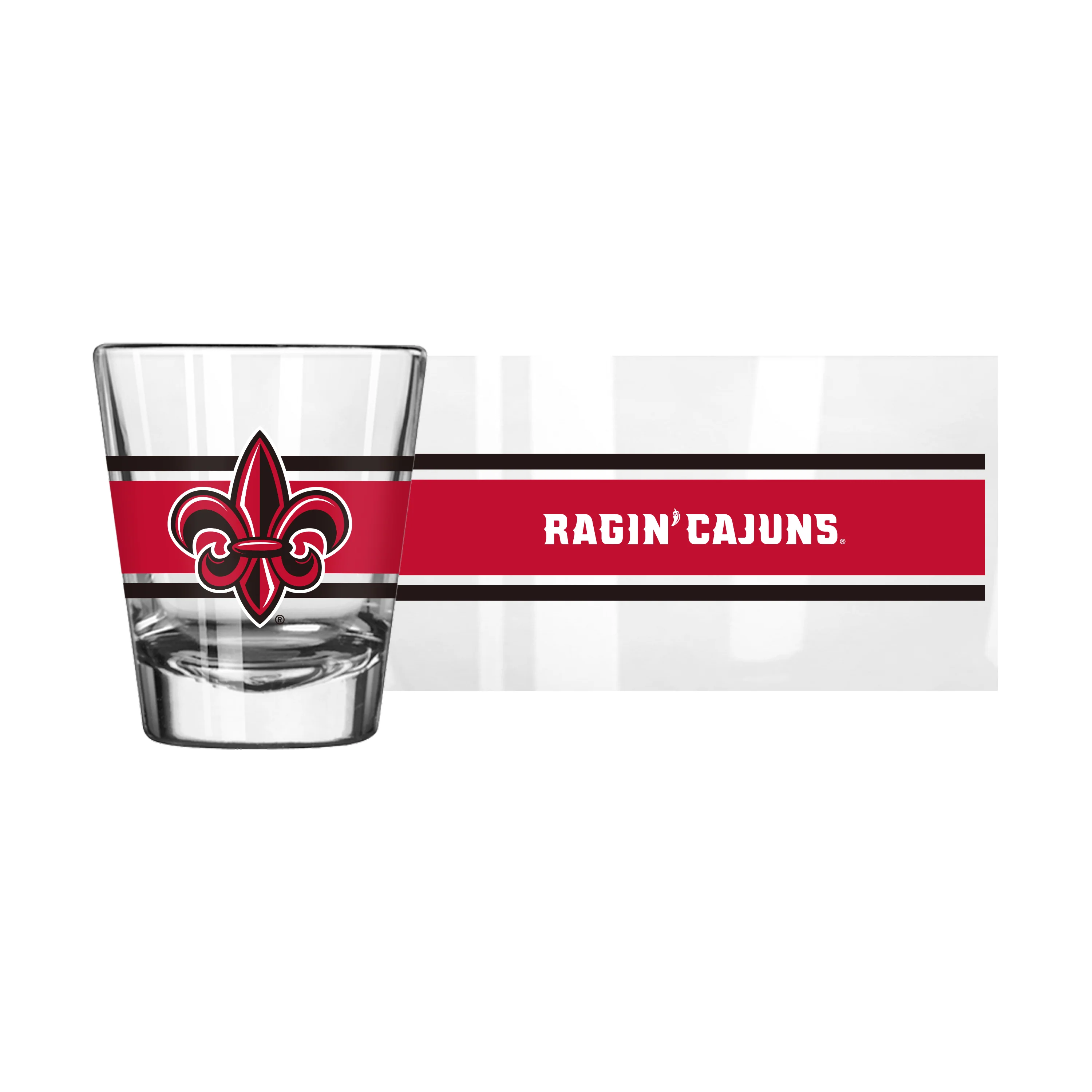 Louisiana Lafayette 2oz Stripe Shot Glass - Image 2
