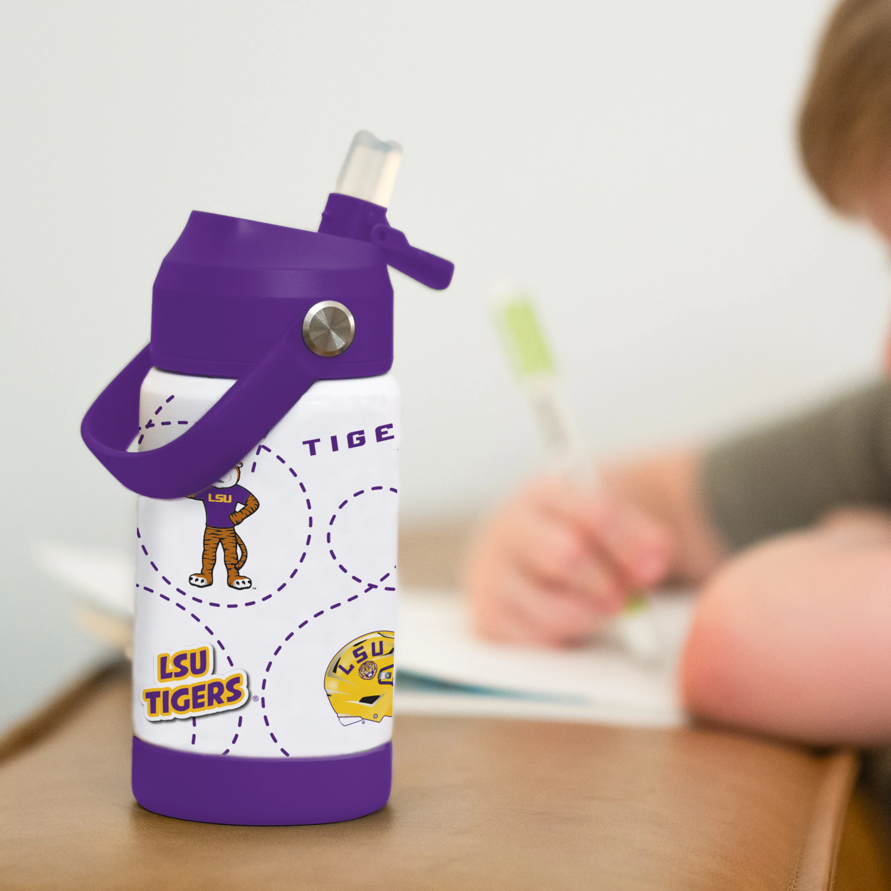 LSU 12oz Mascot SS Kids Bottle - Image 5