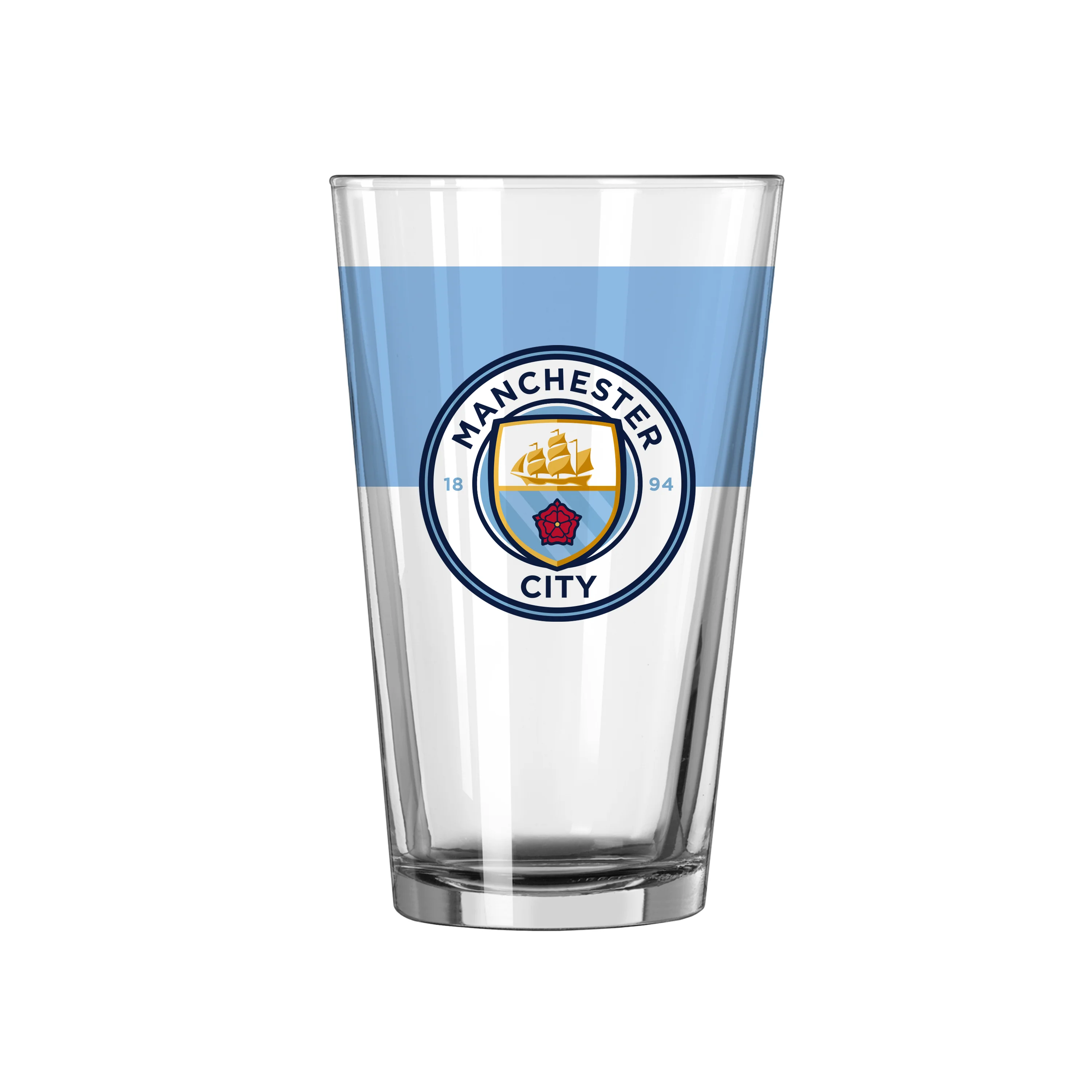 Manchester City F.C. 16oz Colorblock Pint Glass
