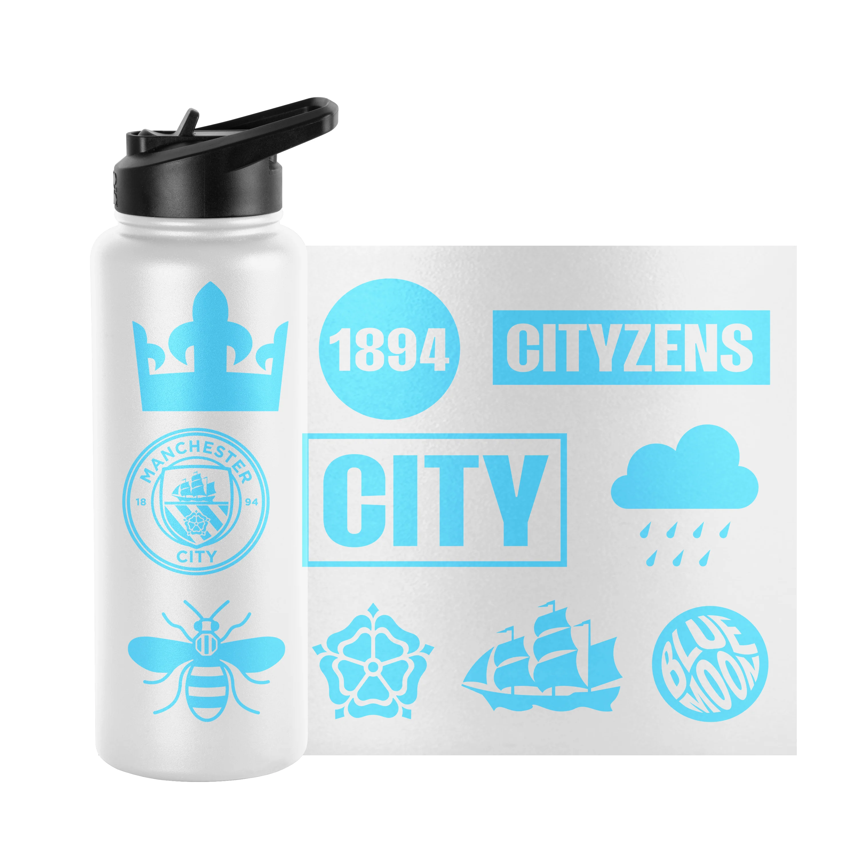 Manchester City F.C. 34oz Native Quencher Bottle - Image 3