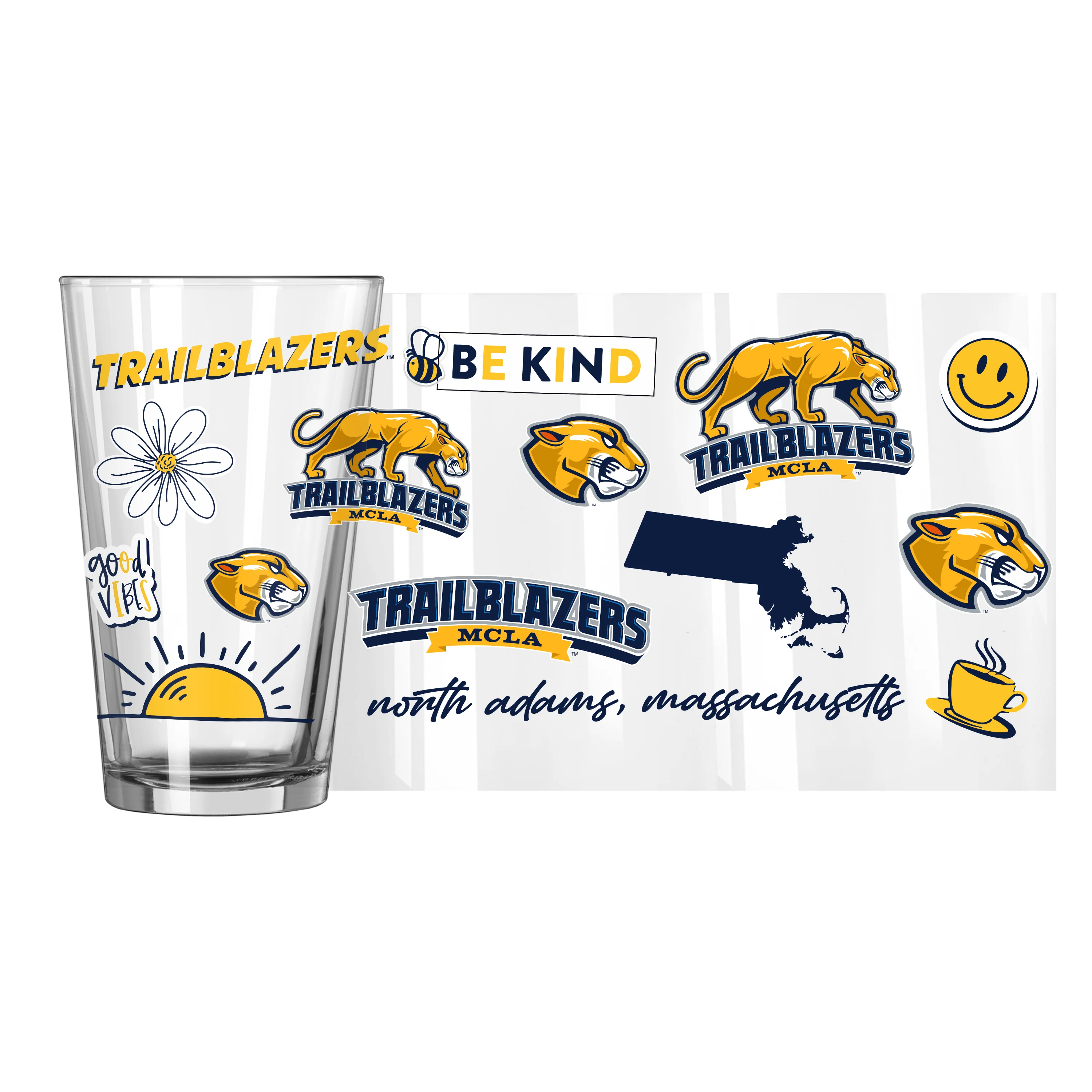 Massachusetts College of Liberal Arts 16oz Native Pint Glass - Image 2