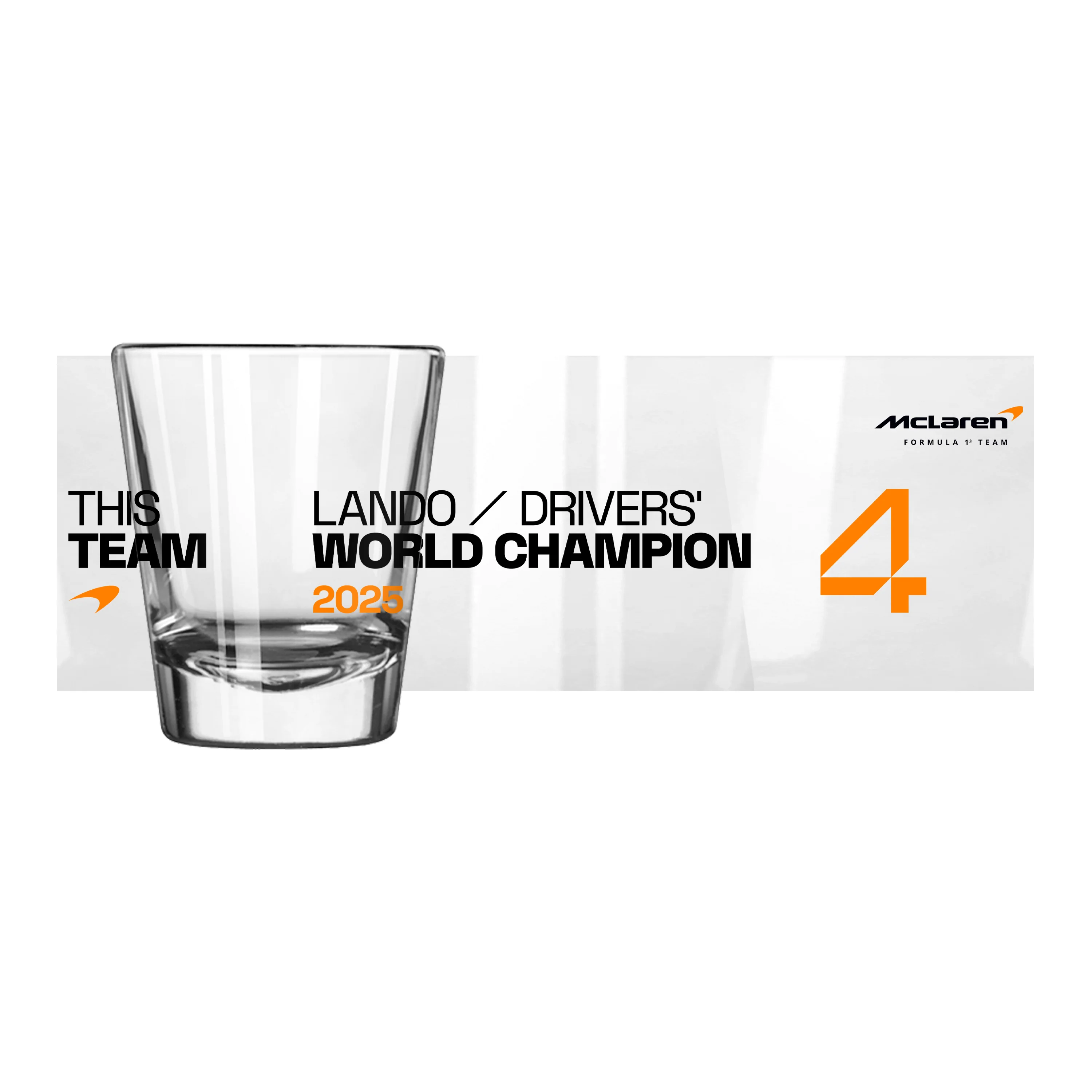Mclaren Lando Norris 2025 Drivers Championship 2oz Shot Glass - Image 3