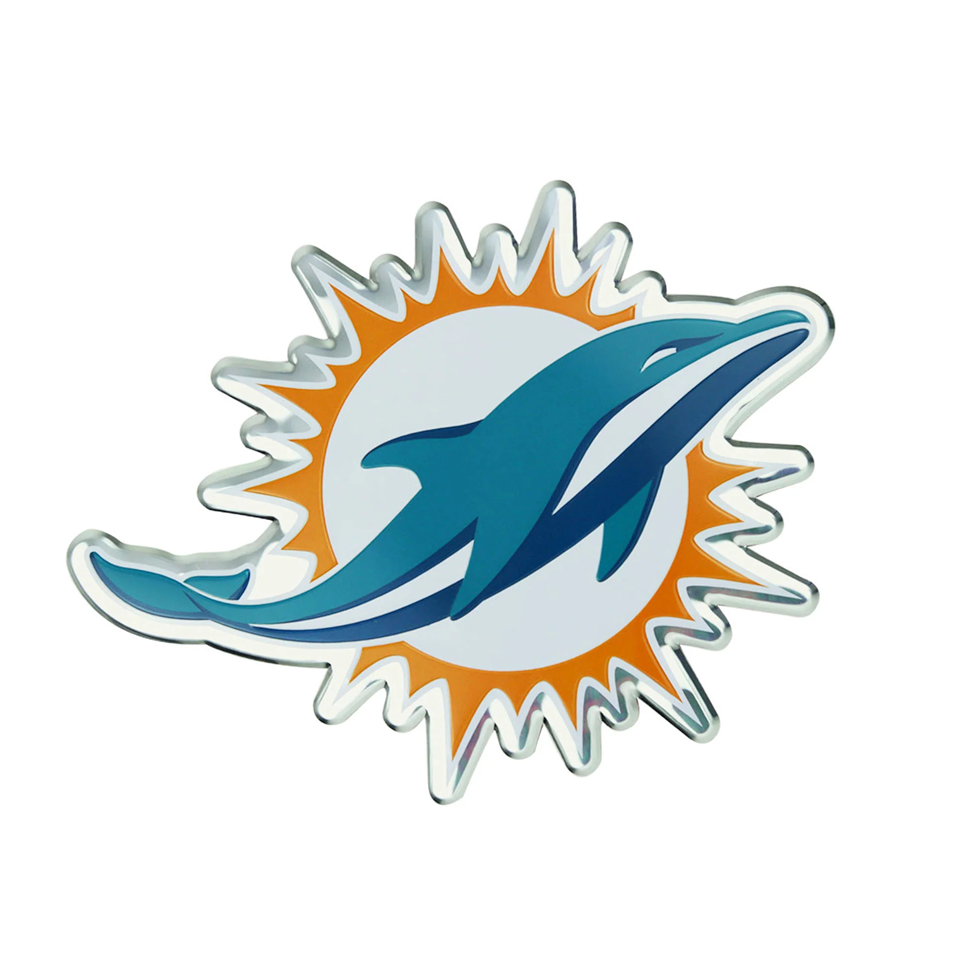 Miami Dolphins Embossed Color Emblem