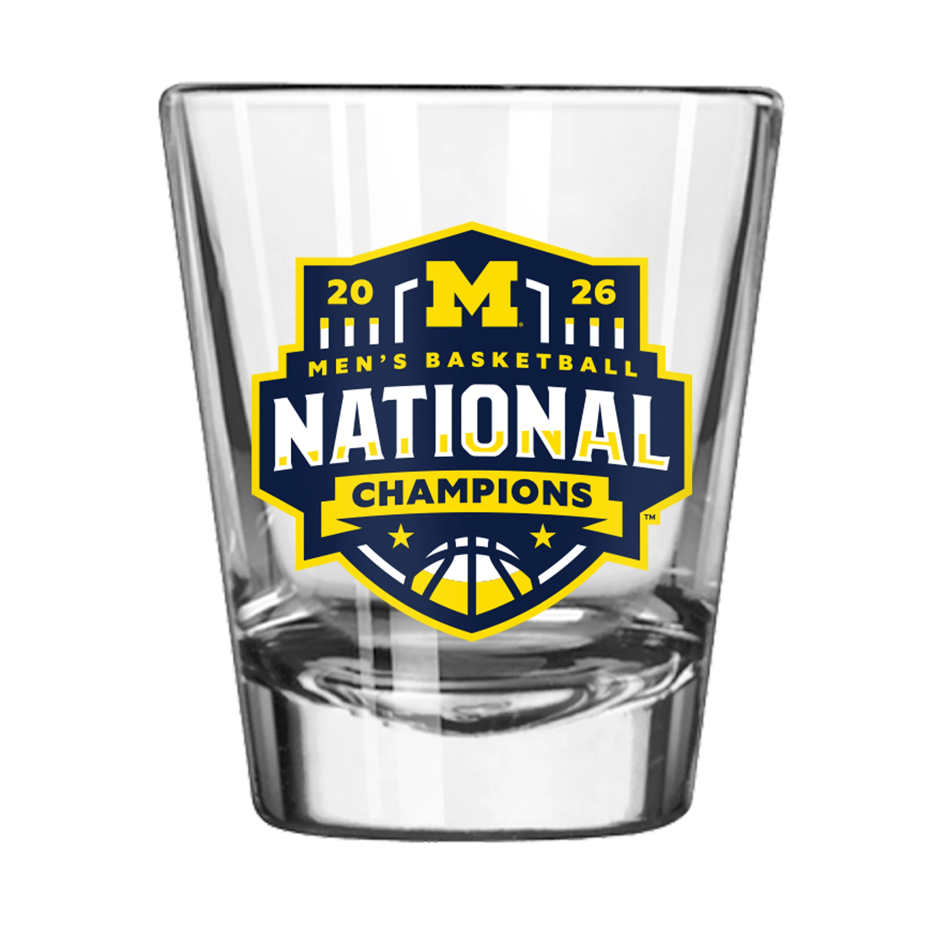 Michigan 2026 Mens Basketball Champions 2oz Shot Glass