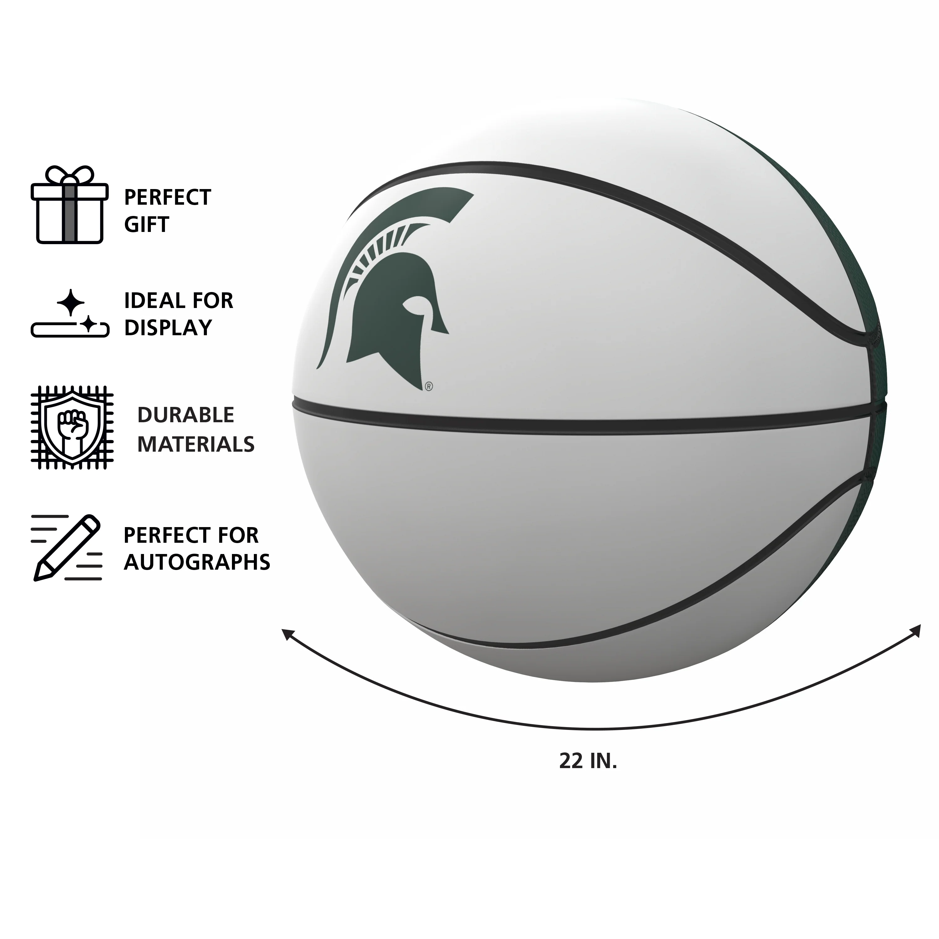 Michigan State Mini Size Autograph Basketball - Image 4