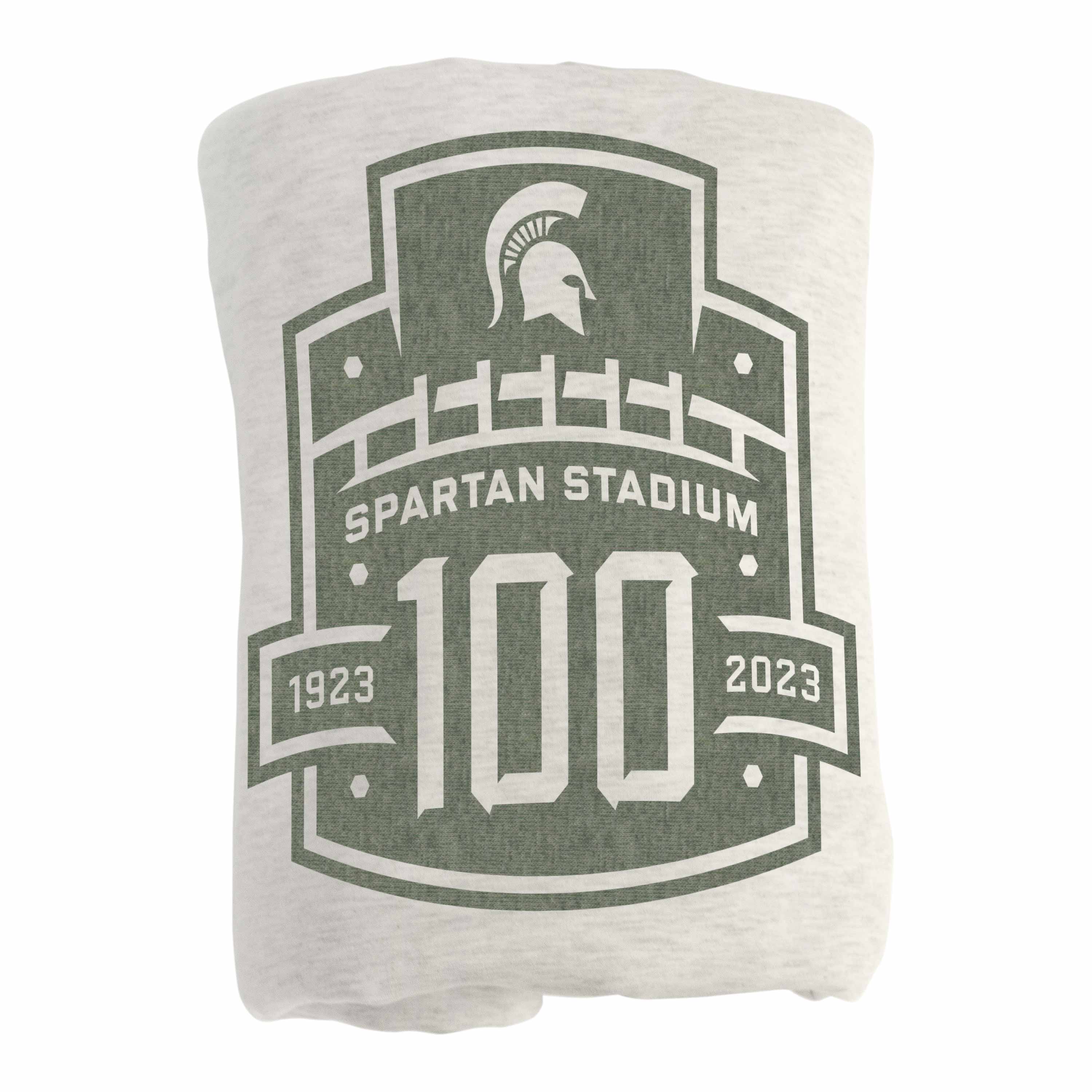 Michigan State Stadium 100th Anniversary Sublimated Sweatshirt Blanket - Image 3